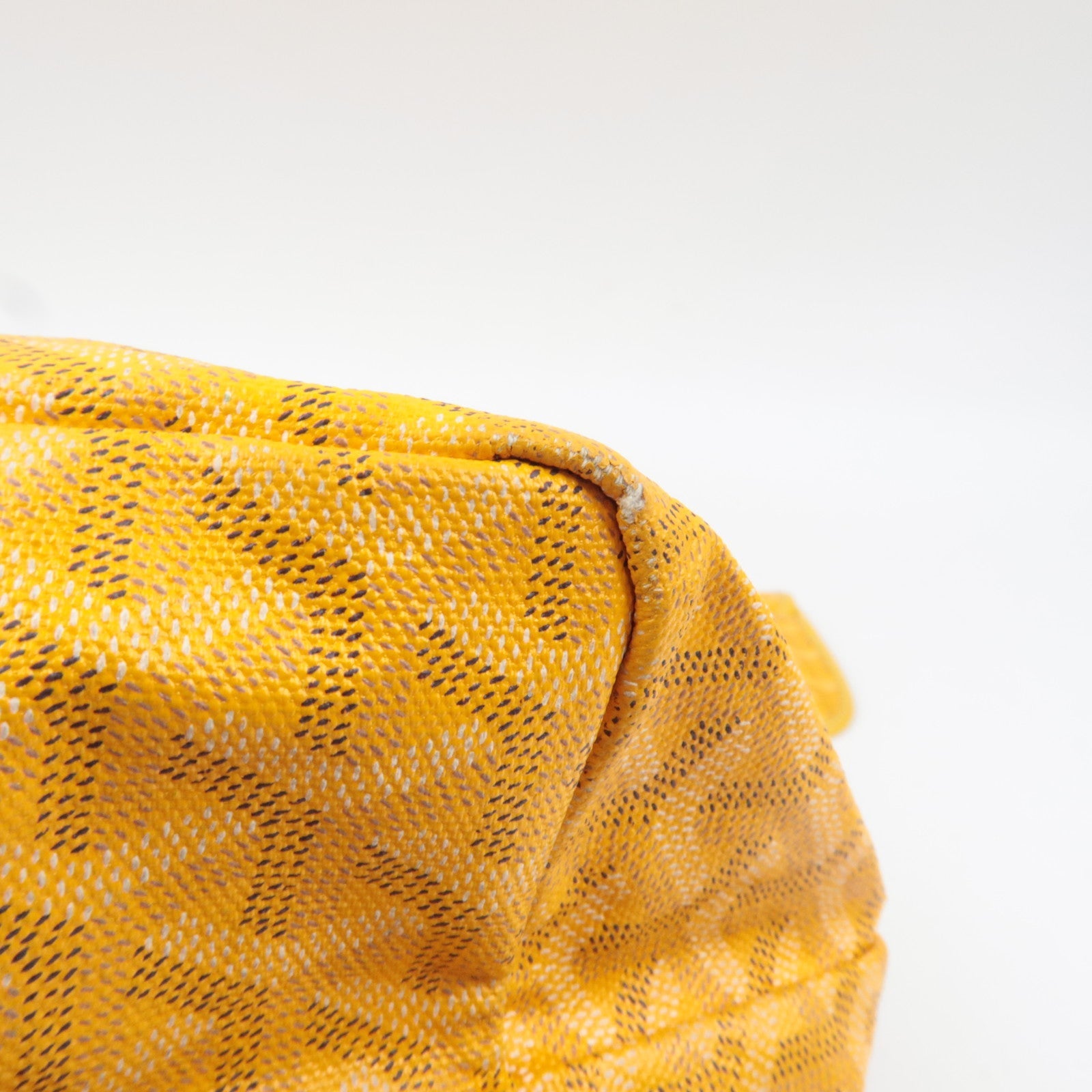 GOYARD Saint Louis PM PVC Leather Tote Bag Yellow *Pouch