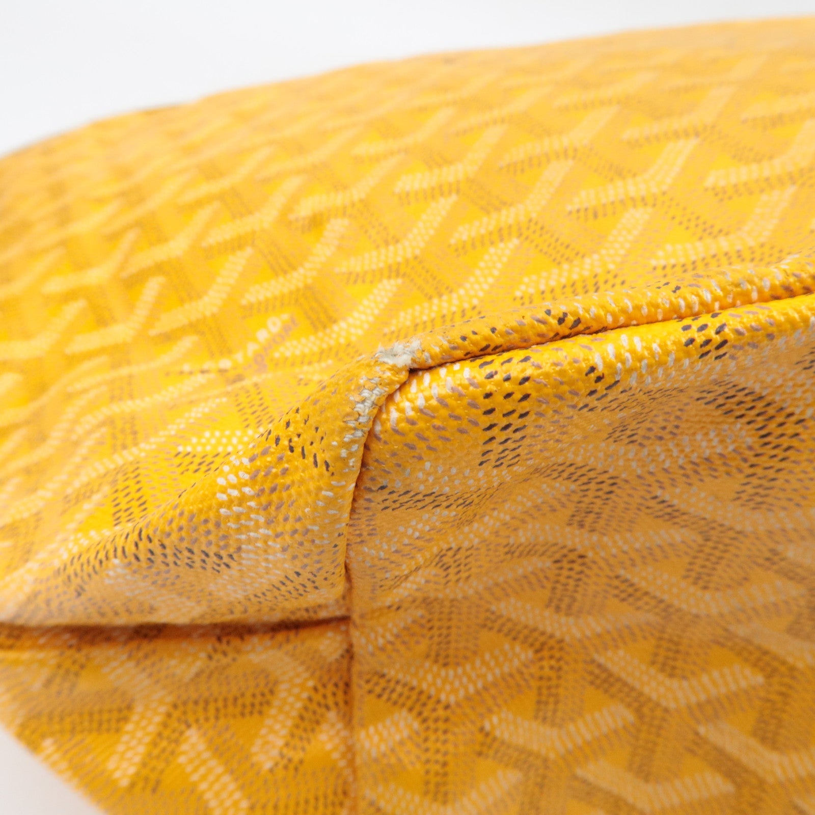 GOYARD Saint Louis PM PVC Leather Tote Bag Yellow *Pouch