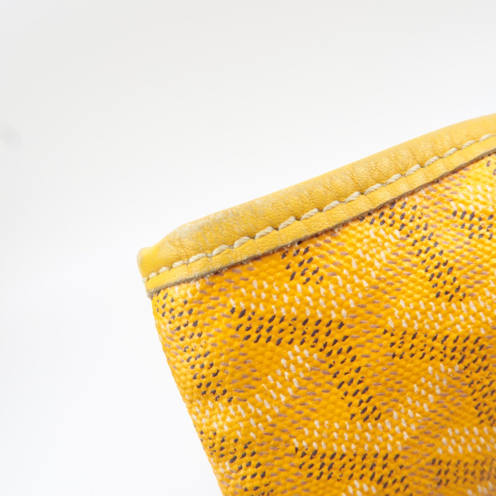 GOYARD Saint Louis PM PVC Leather Tote Bag Yellow *Pouch