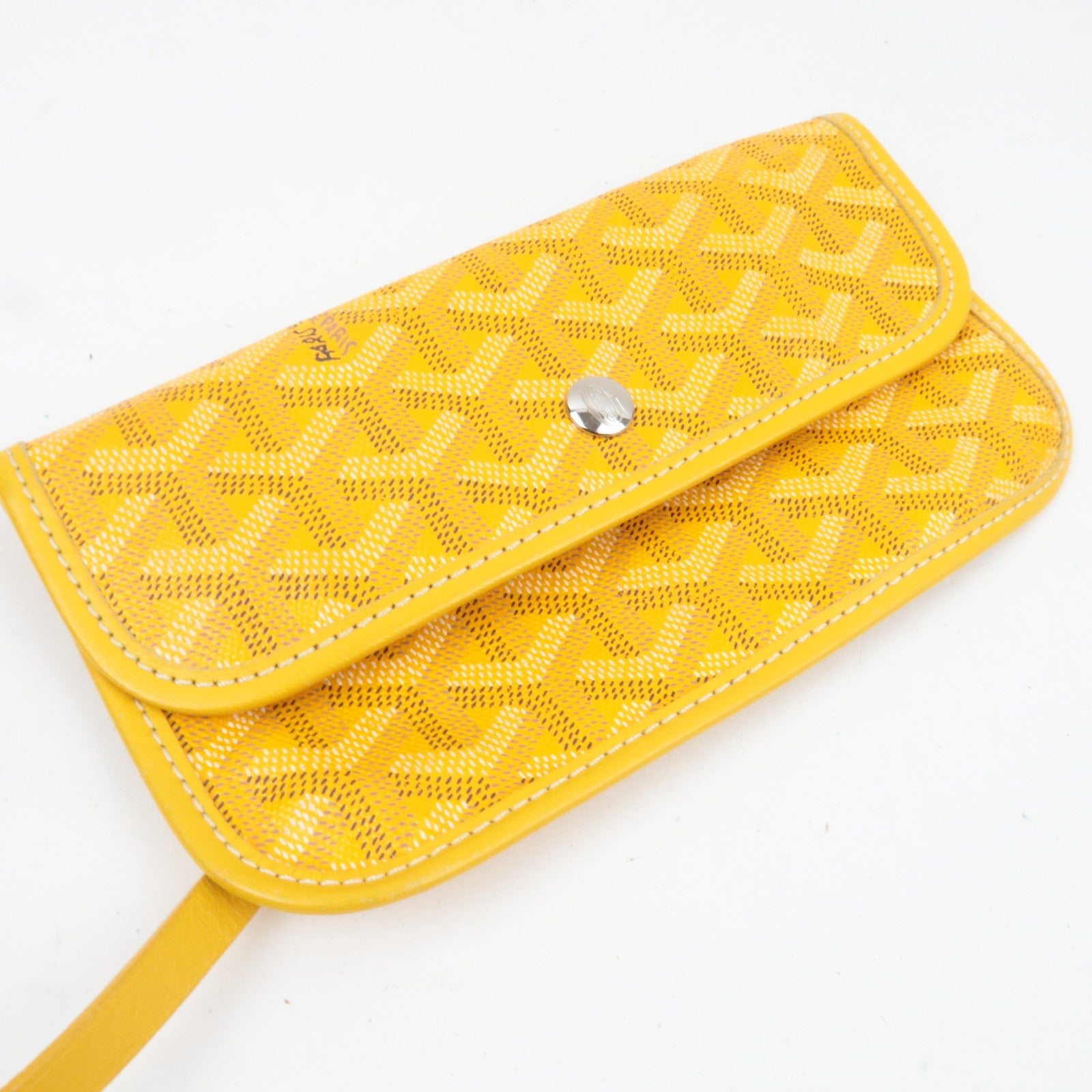 GOYARD Saint Louis PM PVC Leather Tote Bag Yellow *Pouch