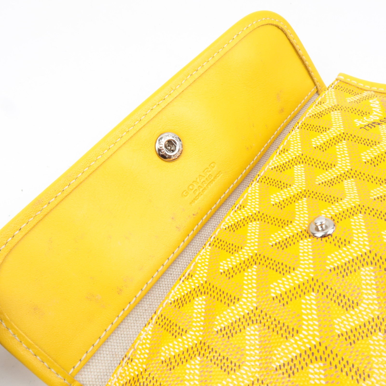 GOYARD Saint Louis PM PVC Leather Tote Bag Yellow *Pouch