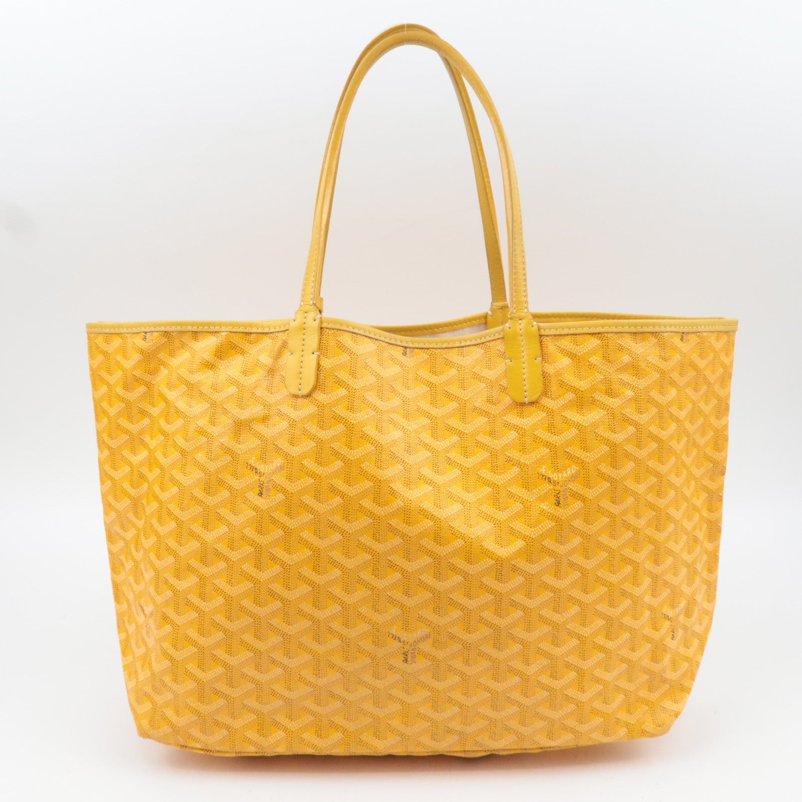 GOYARD Saint Louis PM PVC Leather Tote Bag Yellow *Pouch