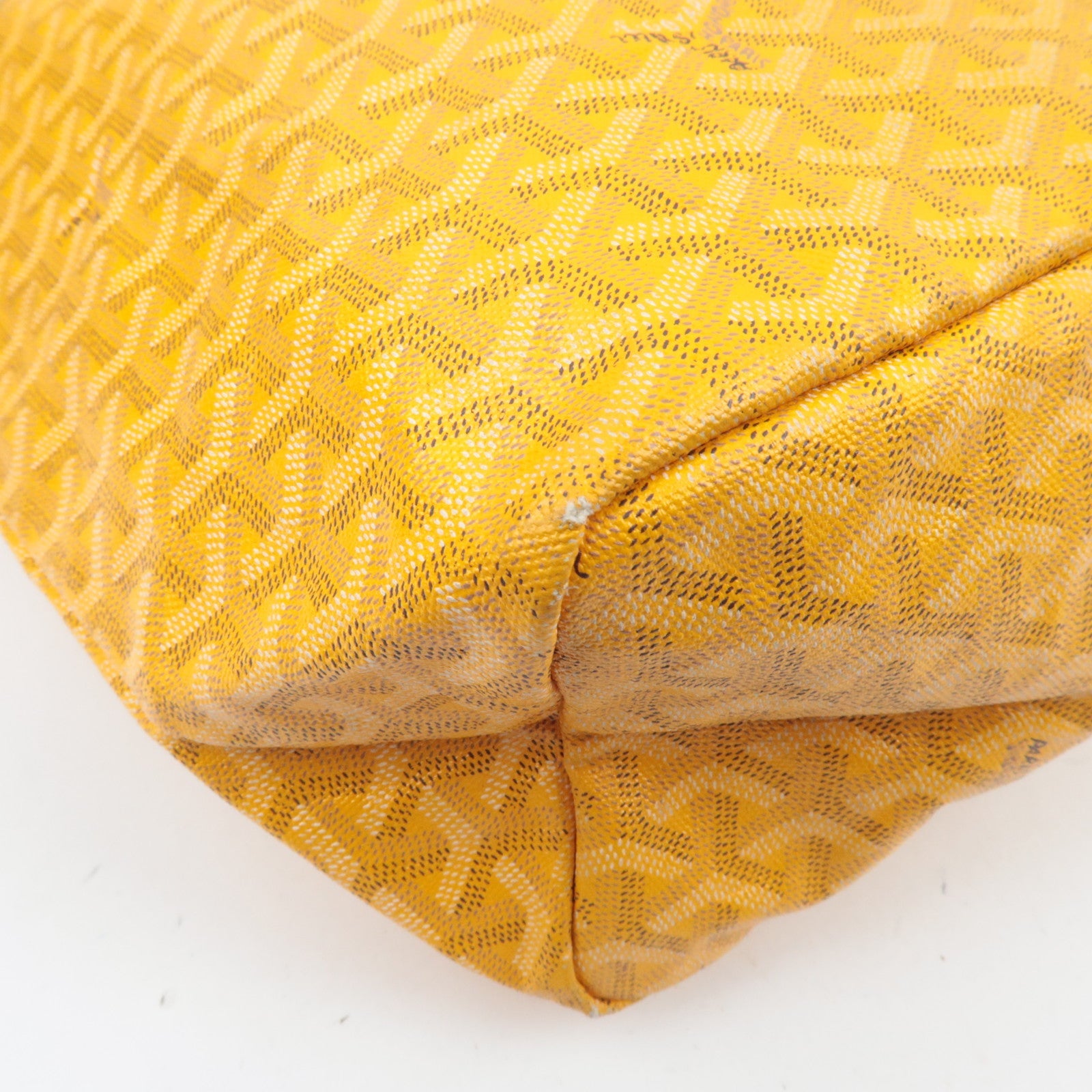 GOYARD Saint Louis PM PVC Leather Tote Bag Yellow *Pouch