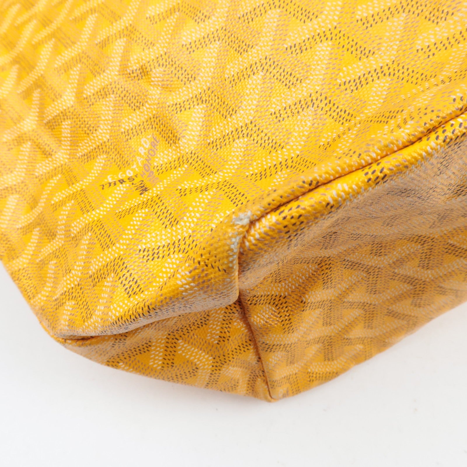 GOYARD Saint Louis PM PVC Leather Tote Bag Yellow *Pouch
