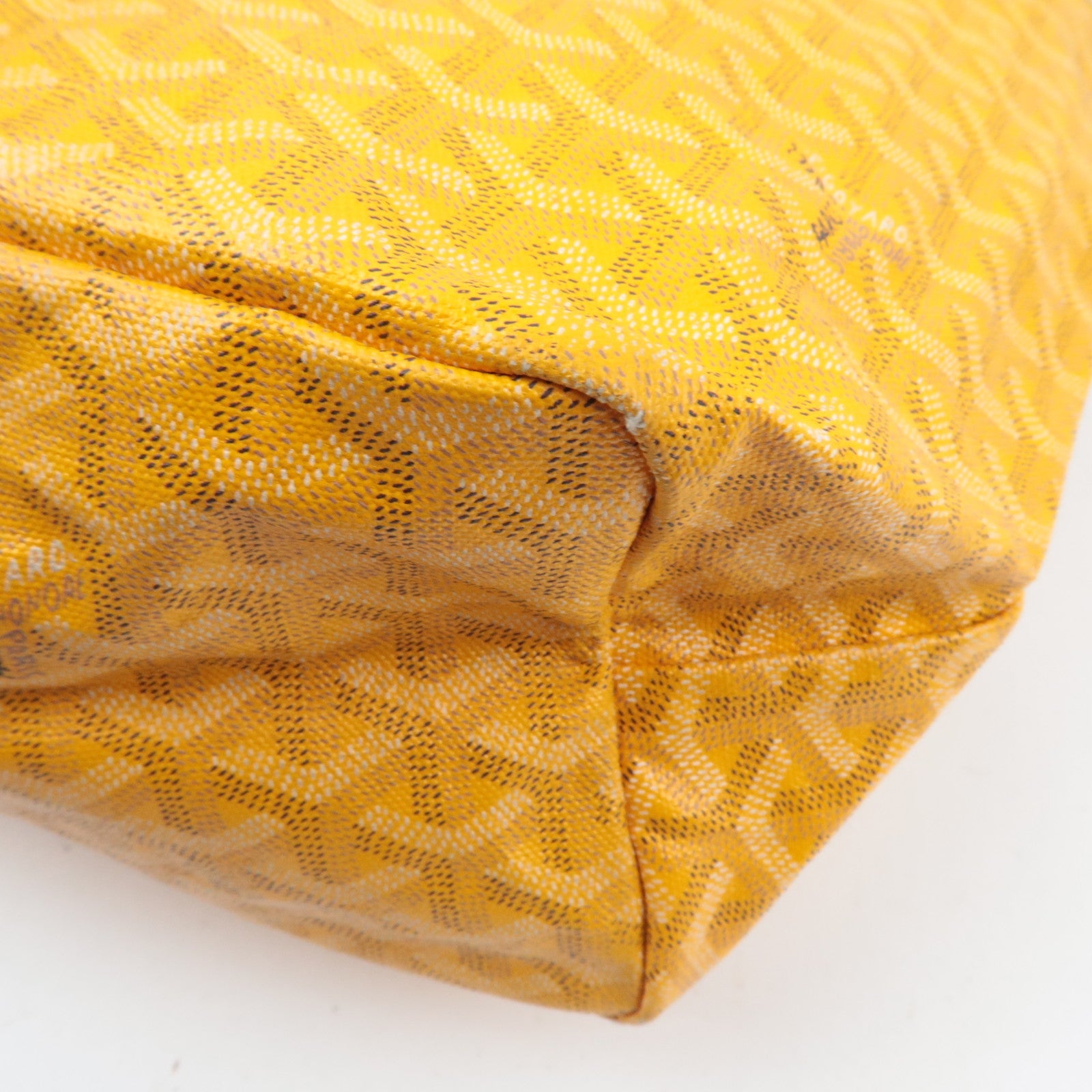 GOYARD Saint Louis PM PVC Leather Tote Bag Yellow *Pouch