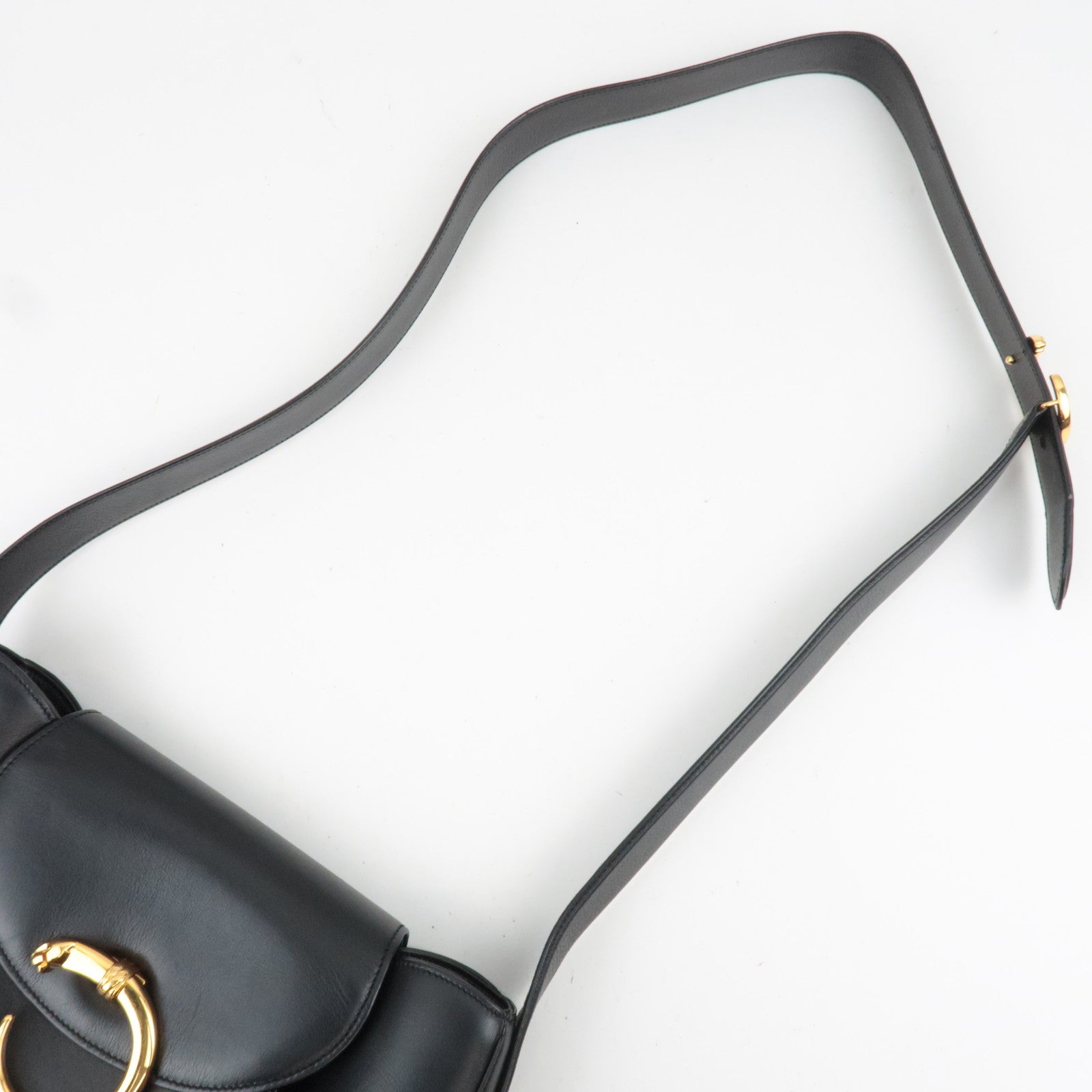 Cartier Panthere Leather Shoulder Bag Black *Box, Pouch, G card