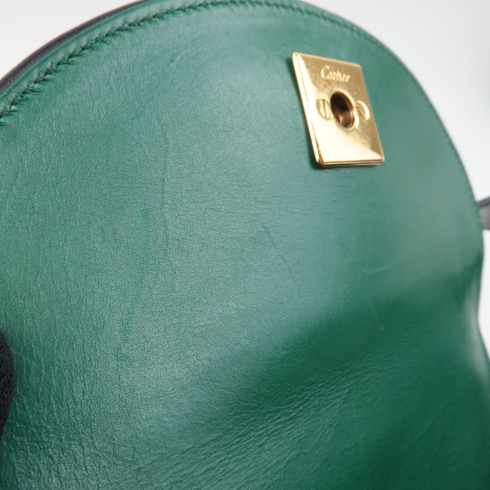 Cartier Panthere Leather Shoulder Bag Black *Box, Pouch, G card