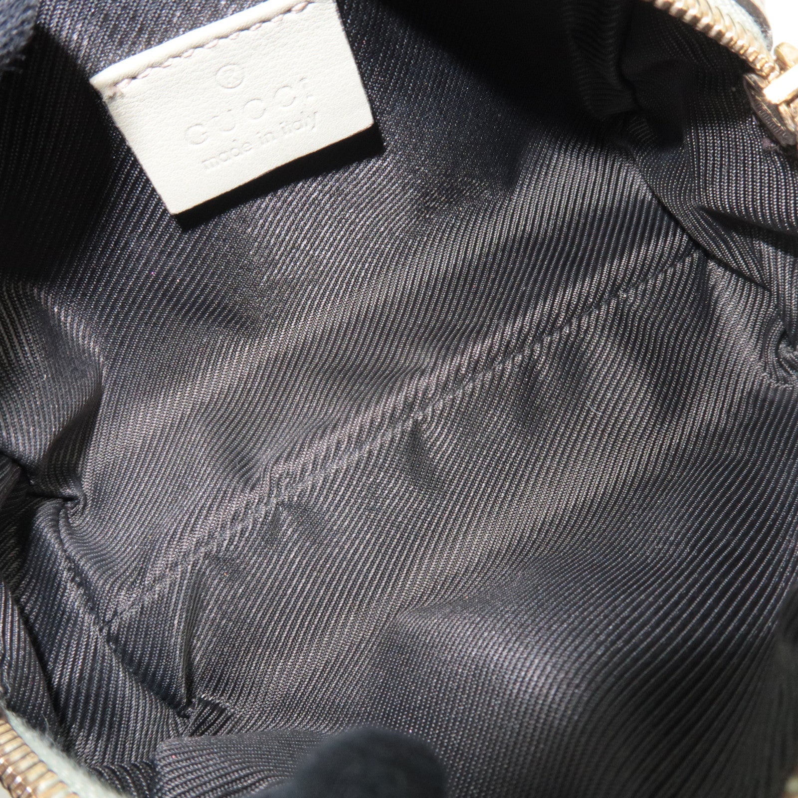 GUCCI Guccissima Leather Cosmetic Pouch Light Green 153228