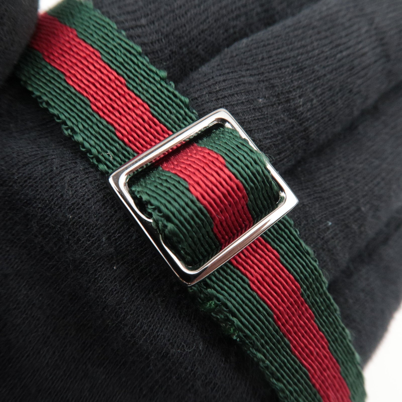 GUCCI Sherry Denim Leather Mini Handbag Black 92820