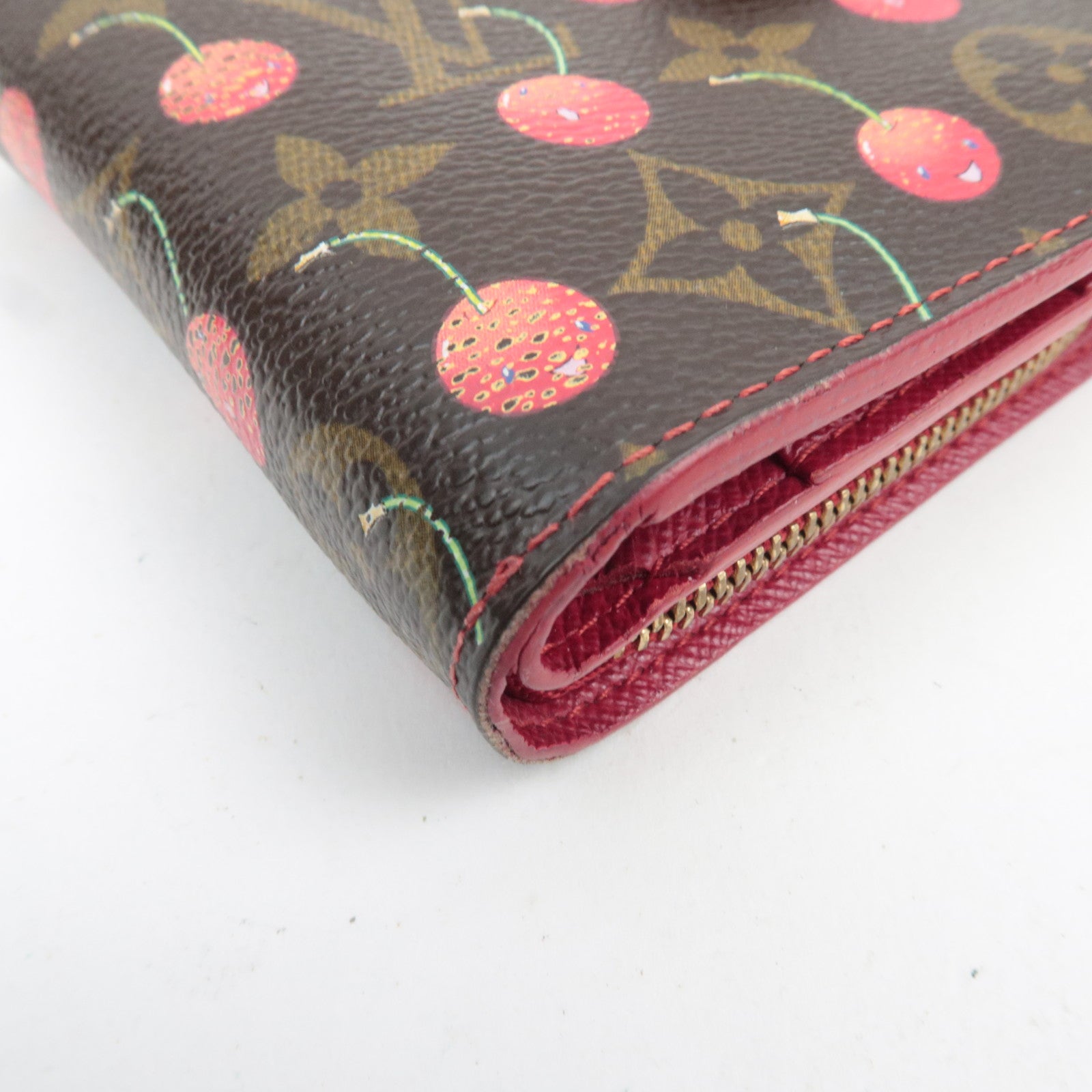 Louis Vuitton Monogram Cherry Compact Zip Wallet M95005 CA0035