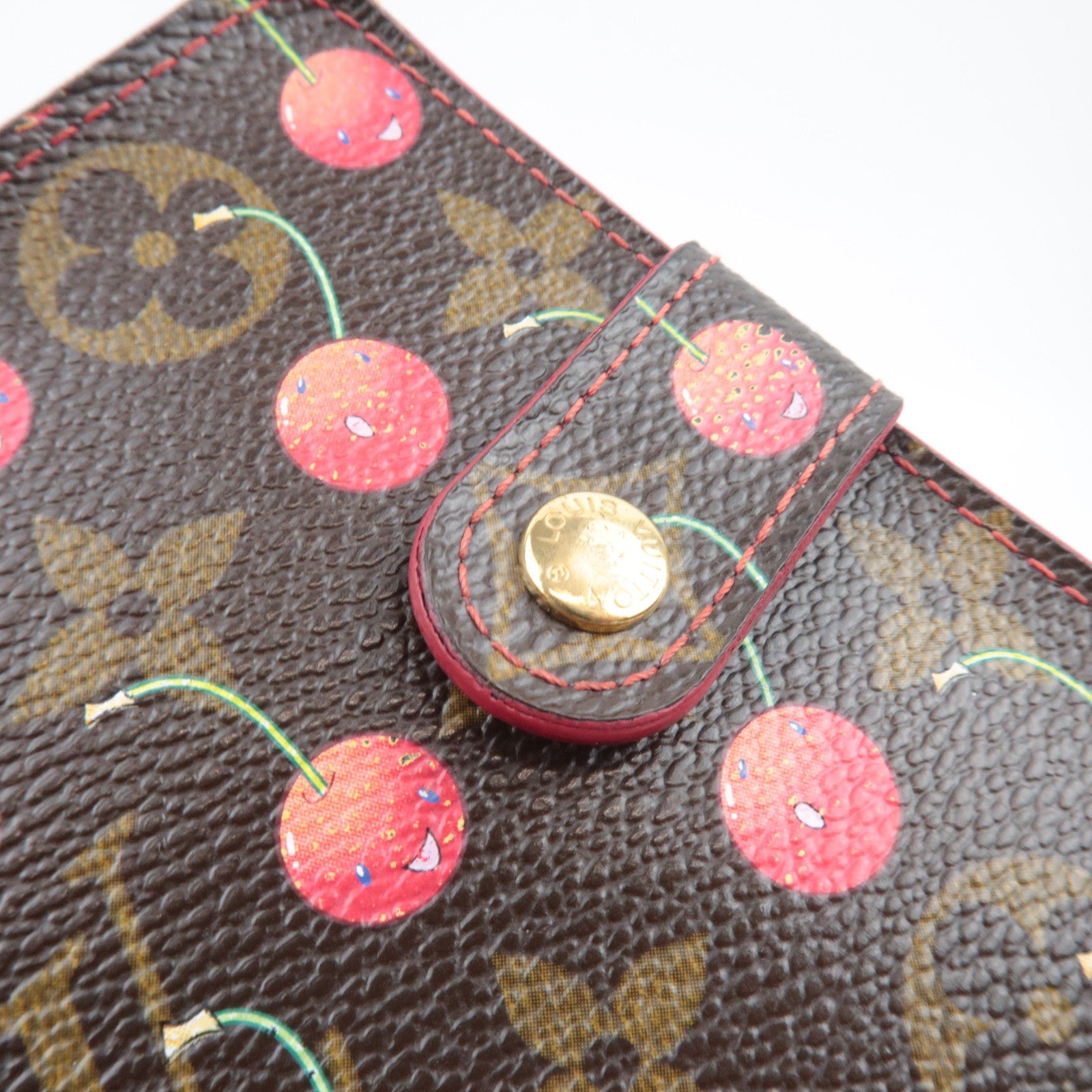 Louis Vuitton Monogram Cherry Compact Zip Wallet M95005 CA0035