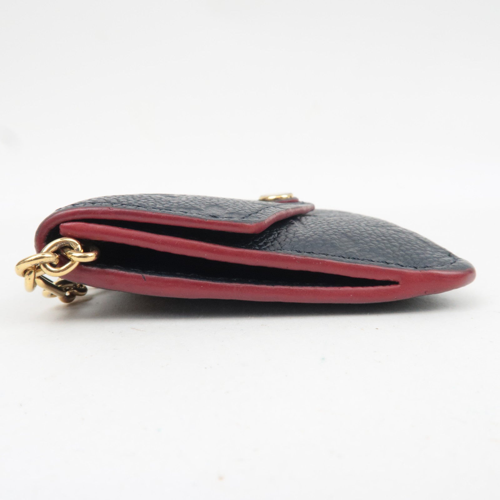 Louis Vuitton Monogram Empreinte Porte Carte Recto Verso Coin Case Marine Rouge M69420 TJ4179