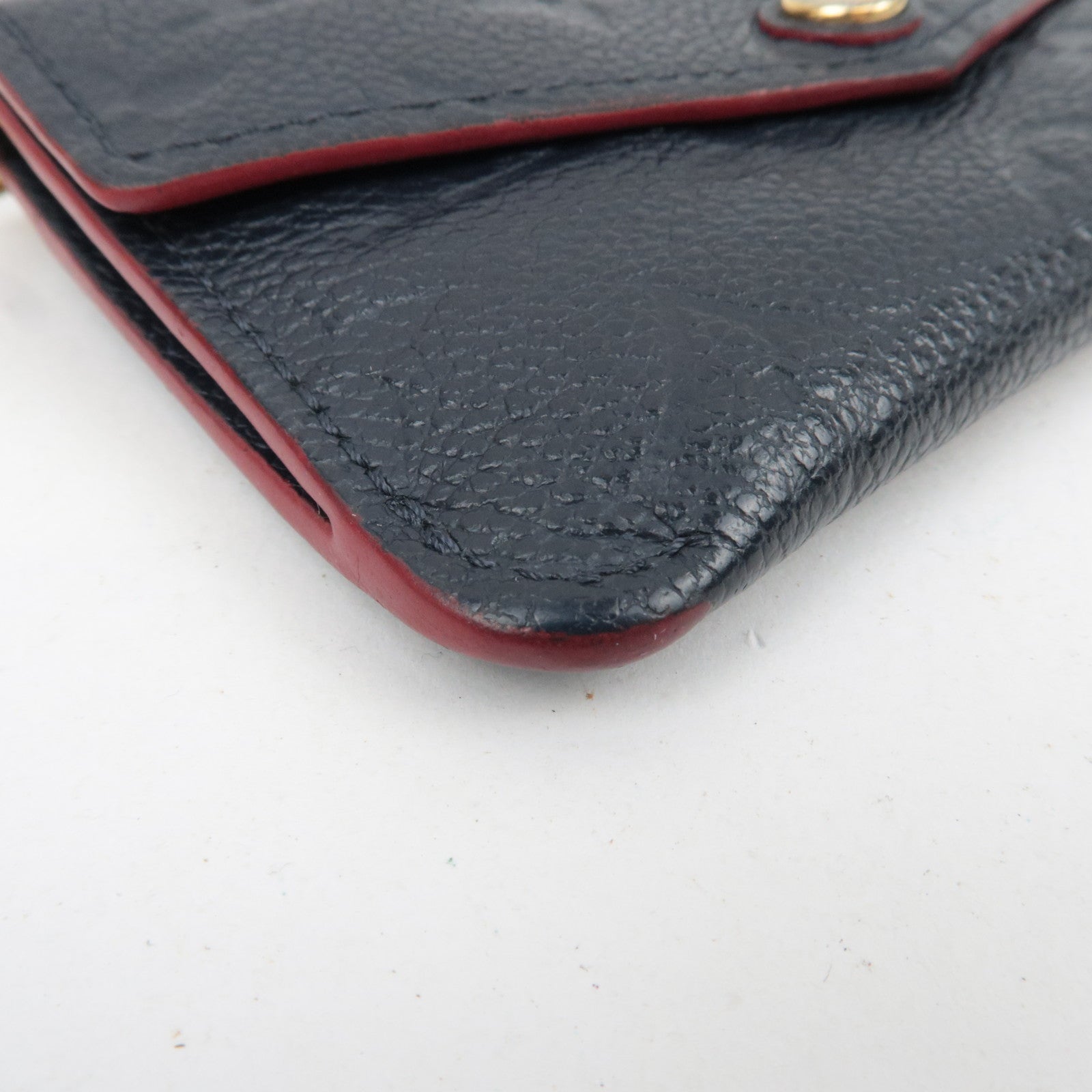 Louis Vuitton Monogram Empreinte Porte Carte Recto Verso Coin Case Marine Rouge M69420 TJ4179