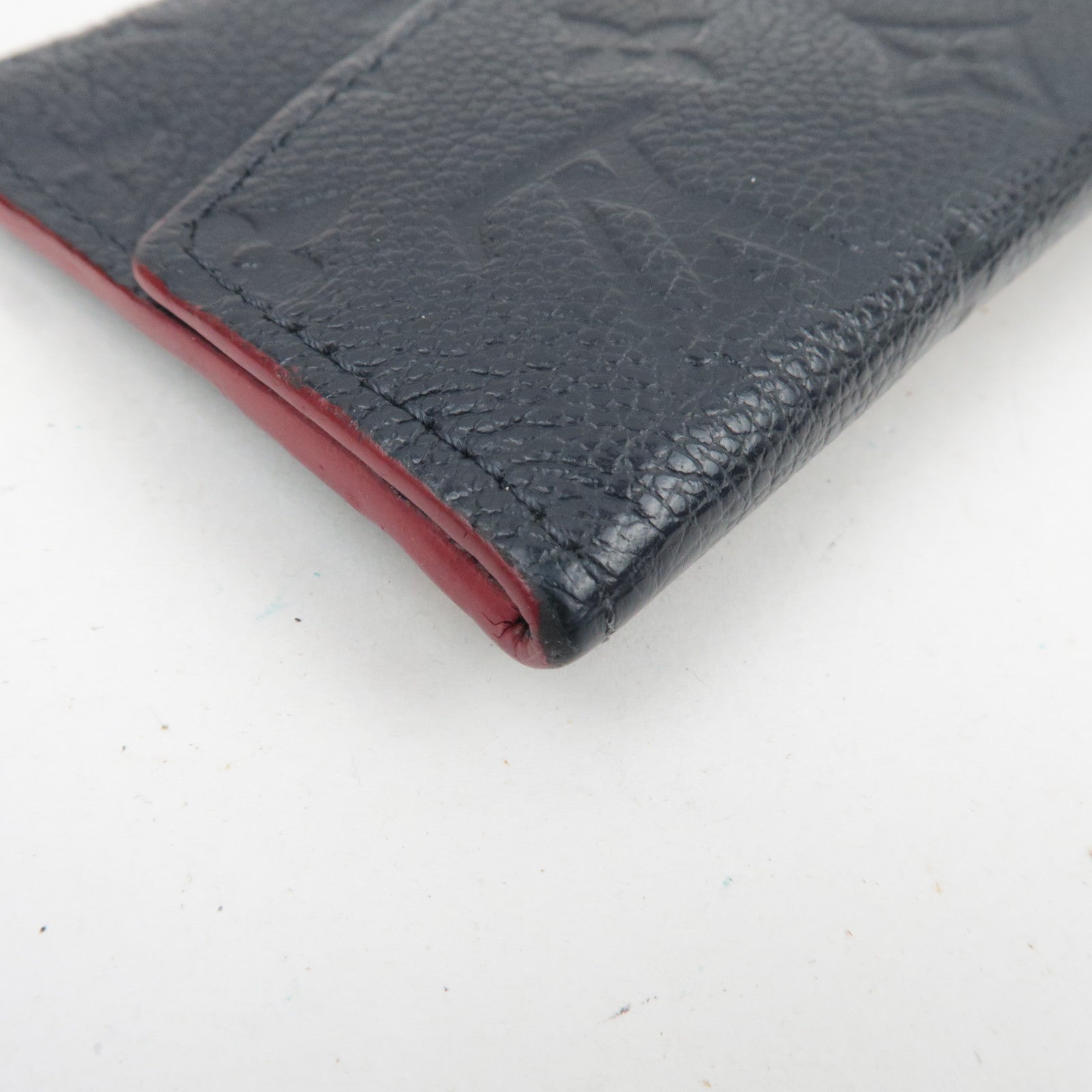 Louis Vuitton Monogram Empreinte Porte Carte Recto Verso Coin Case Marine Rouge M69420 TJ4179