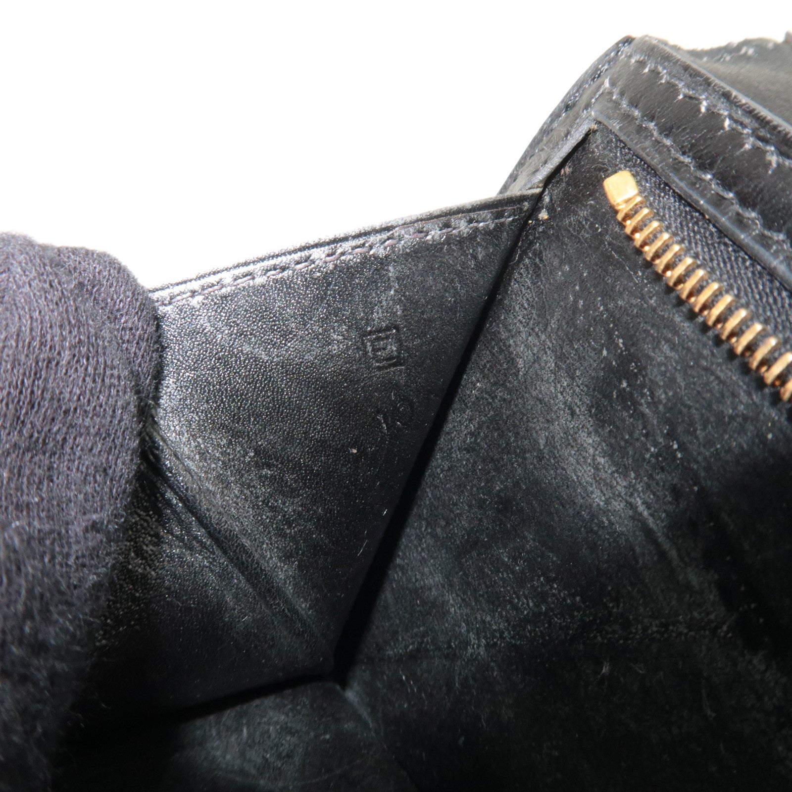 HERMES Bearn Long Wallet E Stamp (2001) Box Calf Black Gold HDW