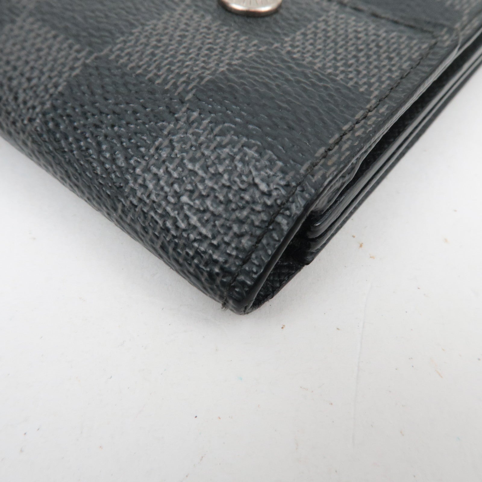 Louis Vuitton Damier Graphite Portefeuille Accordion Long Wallet N60023 TN4150 *Chain