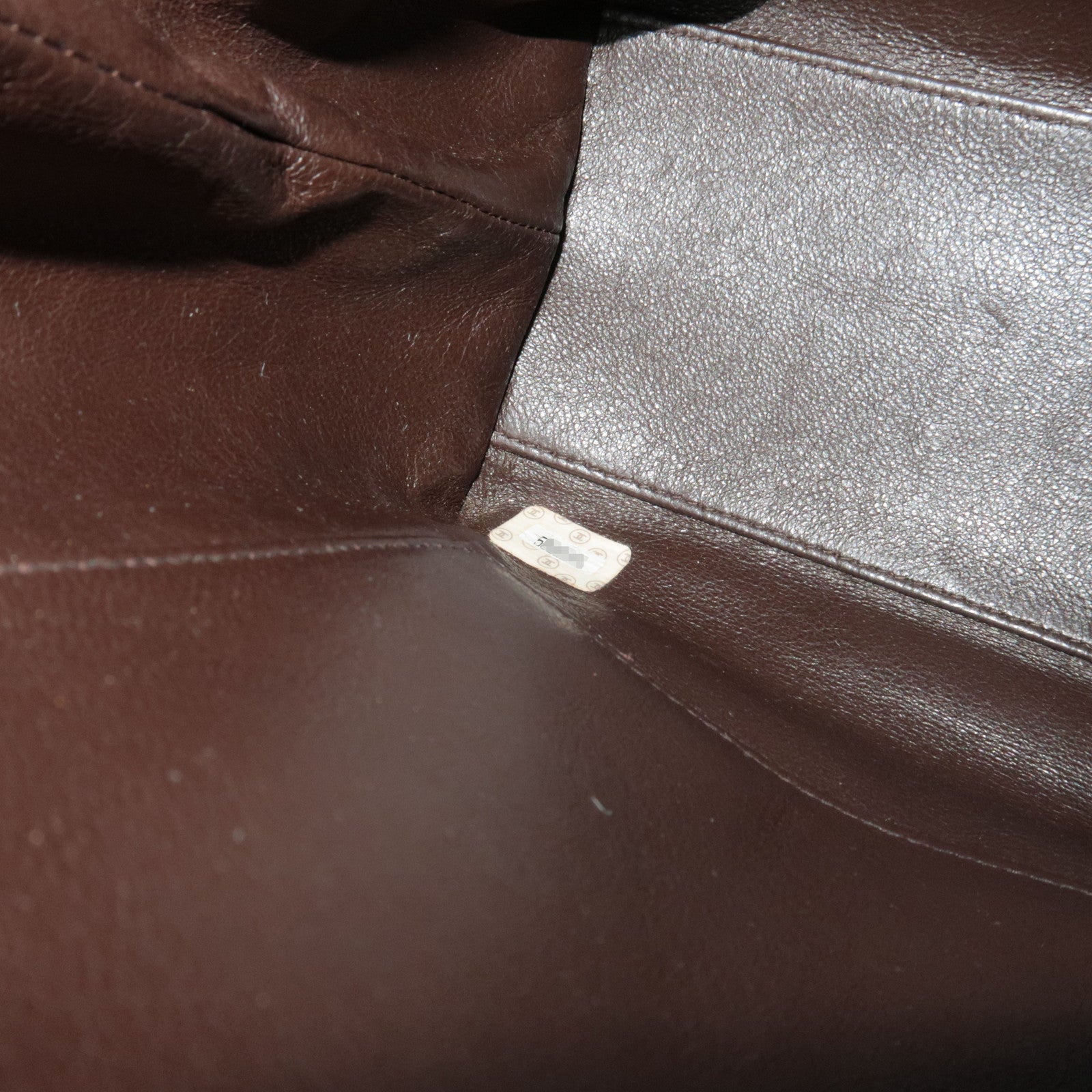 CHANEL Matelasse Tortoiseshell Plastic Chain Lambskin Tote Bag Brown 5056226