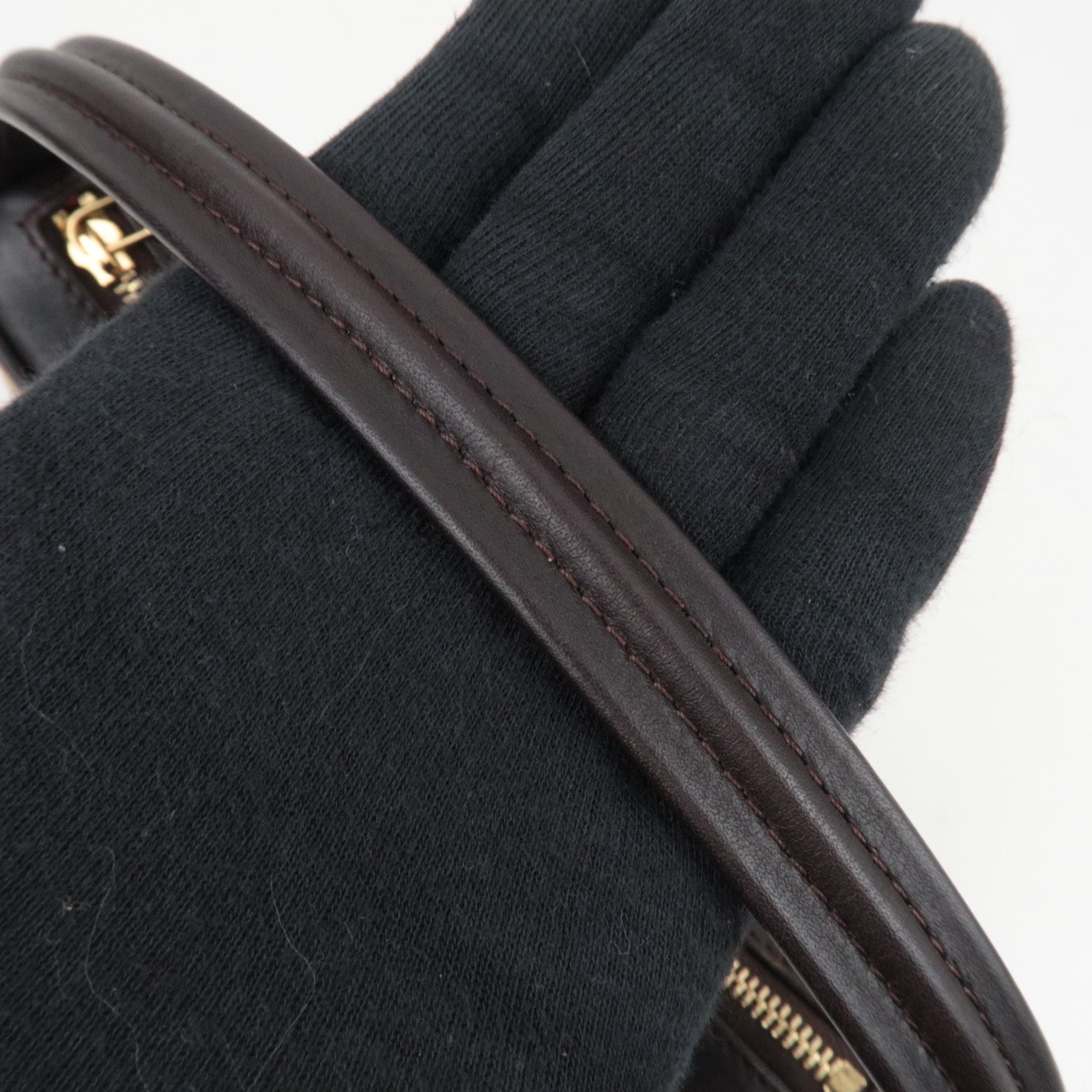 Louis Vuitton Damier Sauvage Tiger Taigle Calf Leather Handbag Beige Brown M92132 CE0051