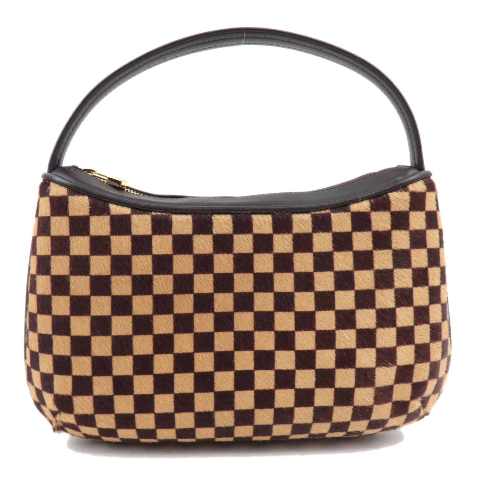 Louis Vuitton Damier Sauvage Tiger Taigle Calf Leather Handbag Beige Brown M92132 CE005184444