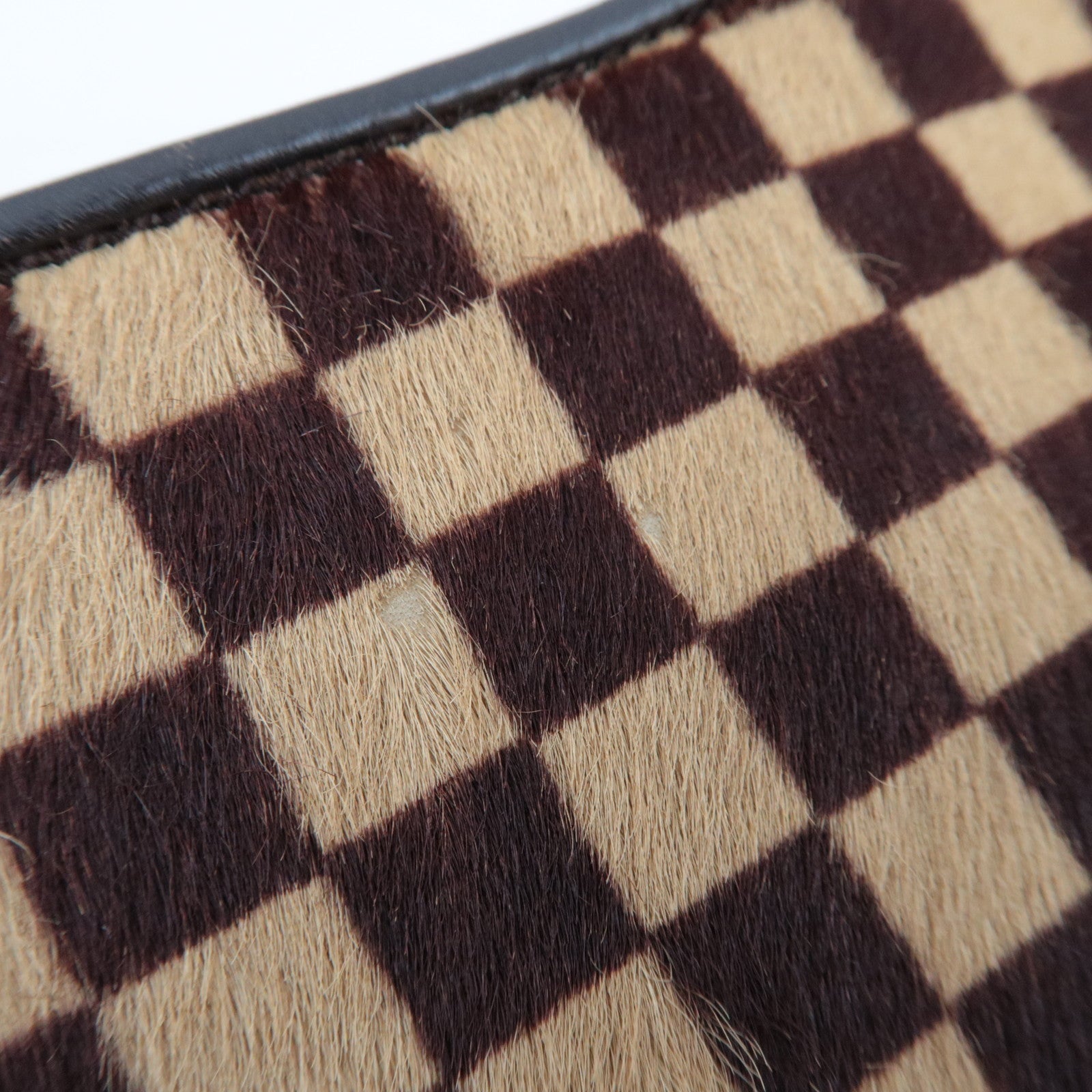 Louis Vuitton Damier Sauvage Tiger Taigle Calf Leather Handbag Beige Brown M92132 CE0051