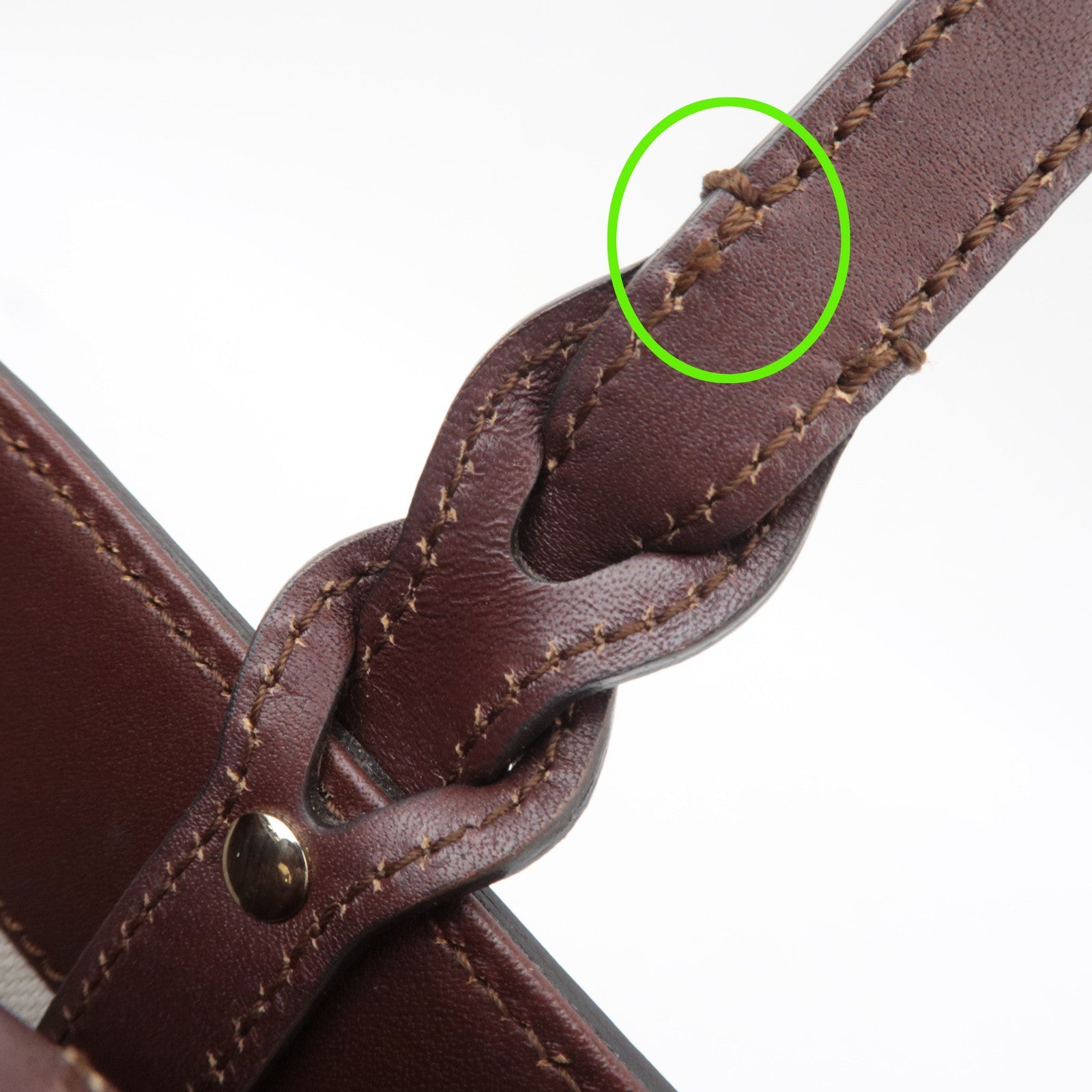 GUCCI Diamante Tote Bag Leather Brown 269878 *Pouch