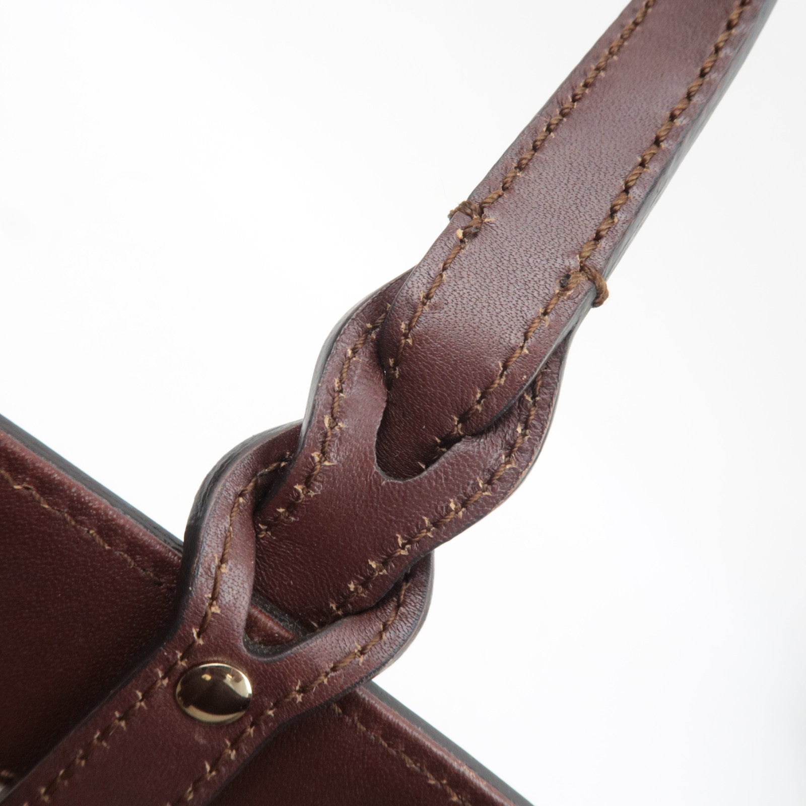 GUCCI Diamante Tote Bag Leather Brown 269878 *Pouch