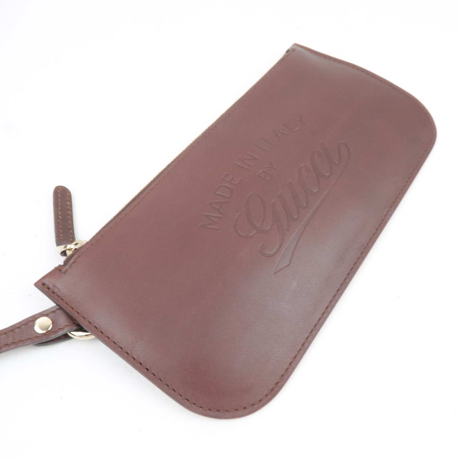 GUCCI Diamante Tote Bag Leather Brown 269878 *Pouch