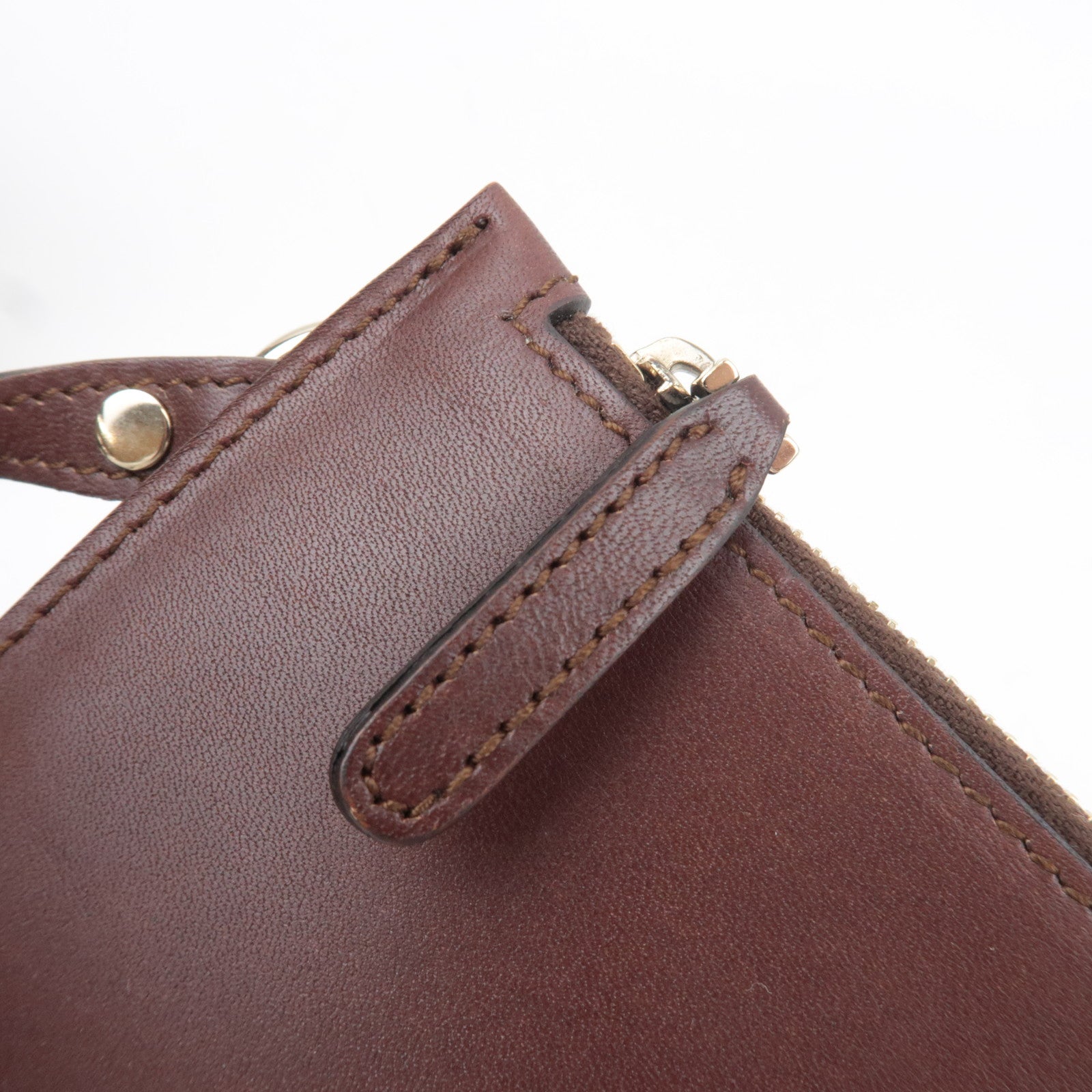 GUCCI Diamante Tote Bag Leather Brown 269878 *Pouch