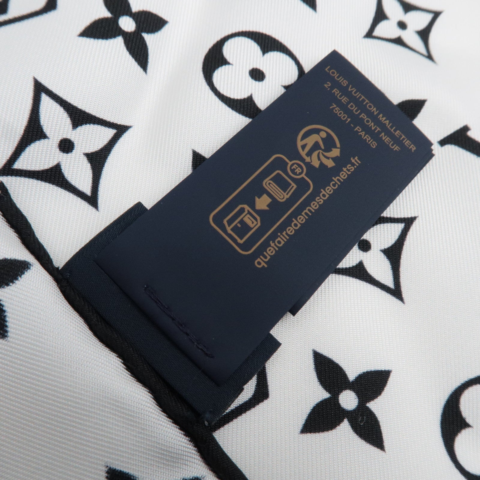 Louis Vuitton Carre Monogram Confidential 100% Silk Scarf Noir M78667 IS1215 *Box