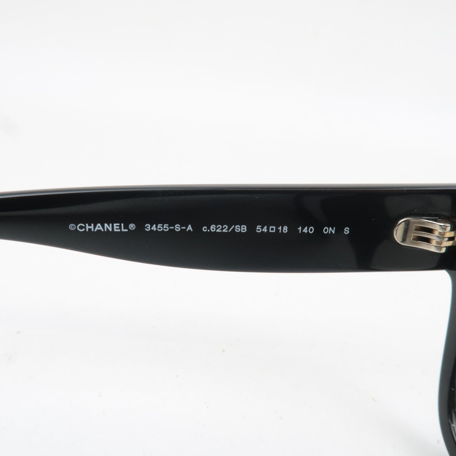 CHANEL Sunglasses 3455-S-A c.622/SB 54□18 140 ON S Black *Box, Case, Cloths