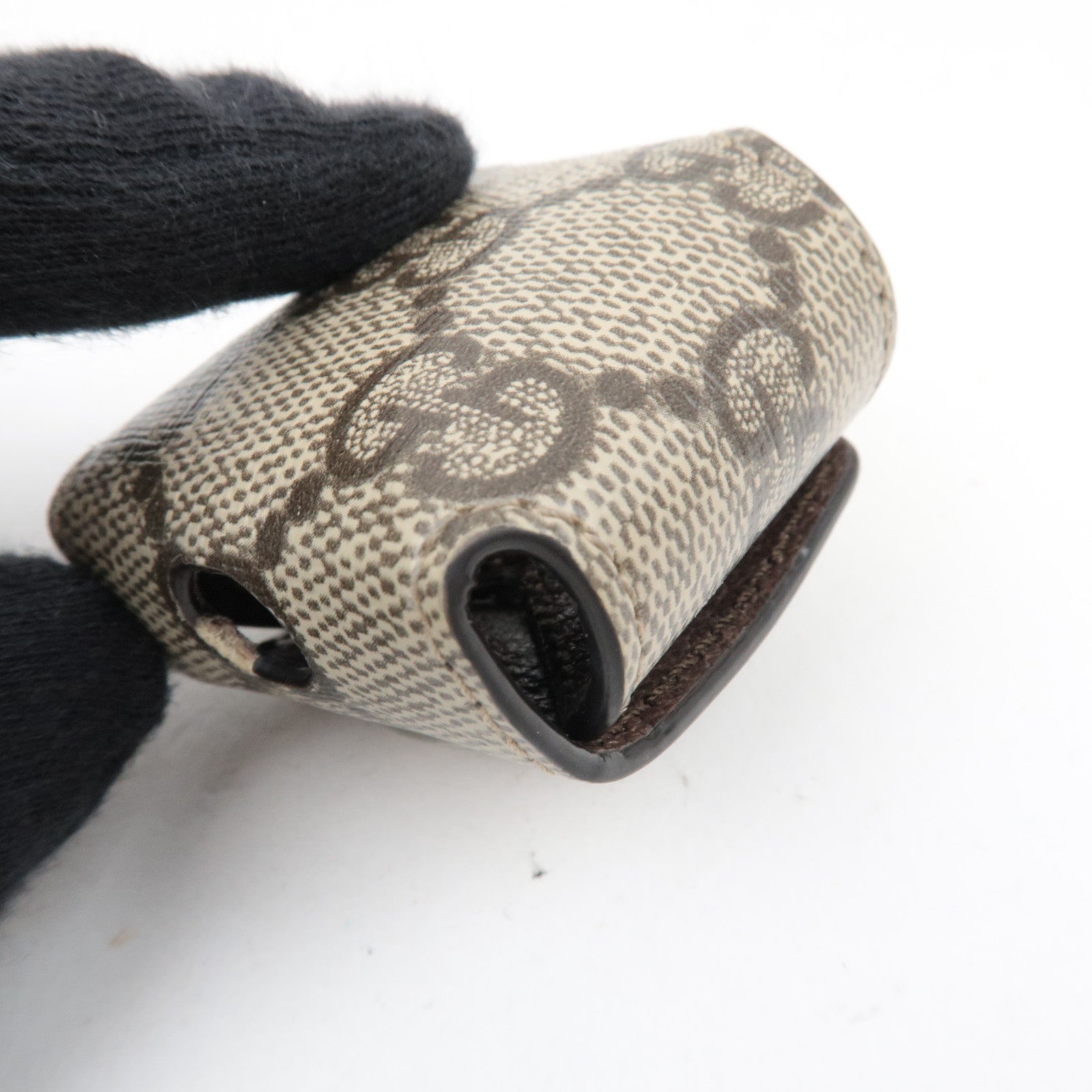 GUCCI Ophidia GG Supreme Airpods Case Beige Brown 596720 *Box, Dust bag