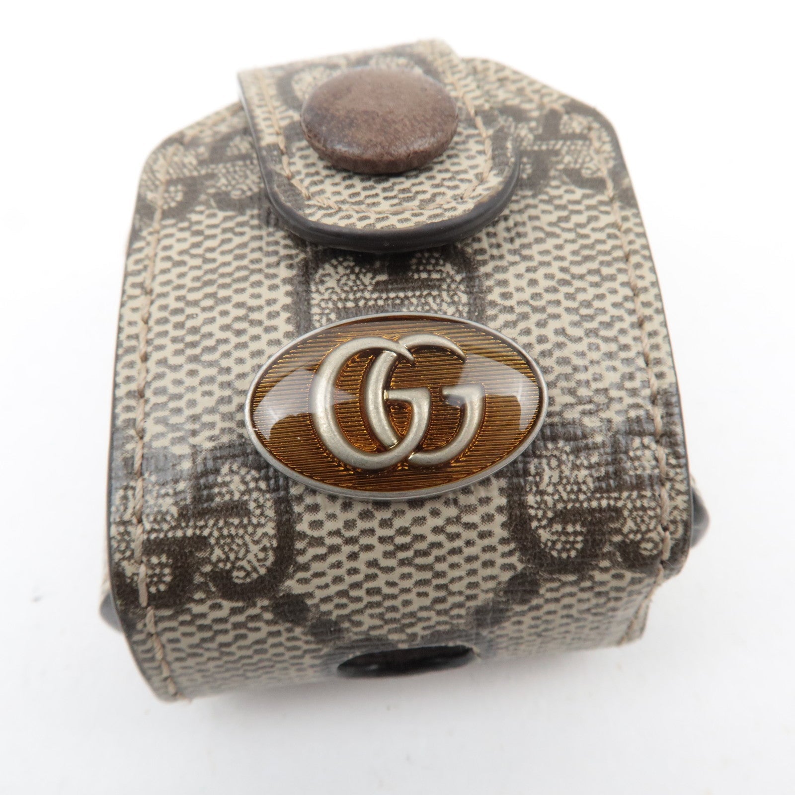 GUCCI Ophidia GG Supreme Airpods Case Beige Brown 596720 *Box, Dust bag