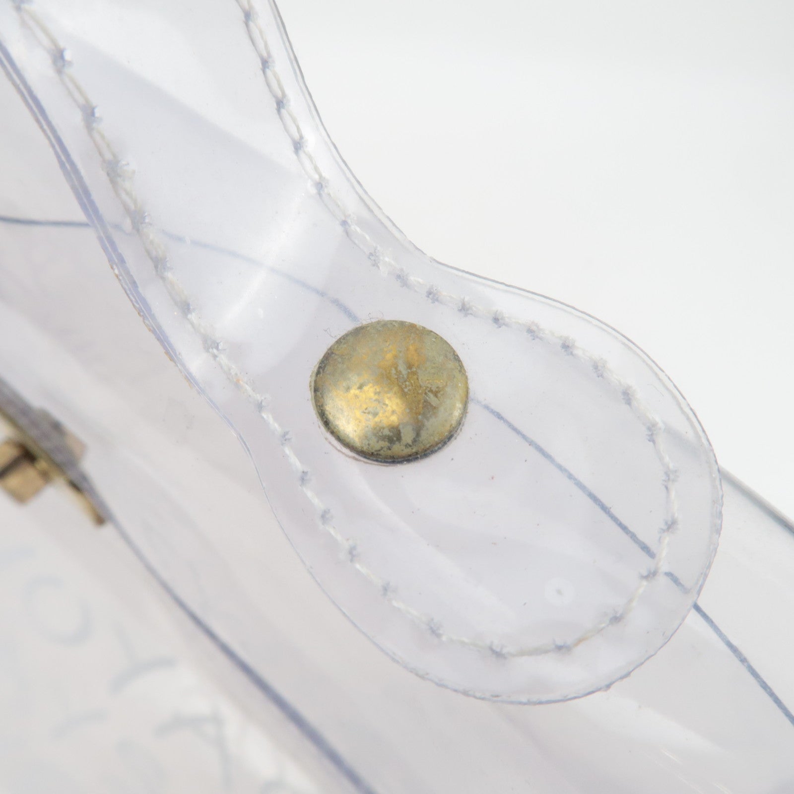 HERMES Vinyl Kelly Handbag Clear