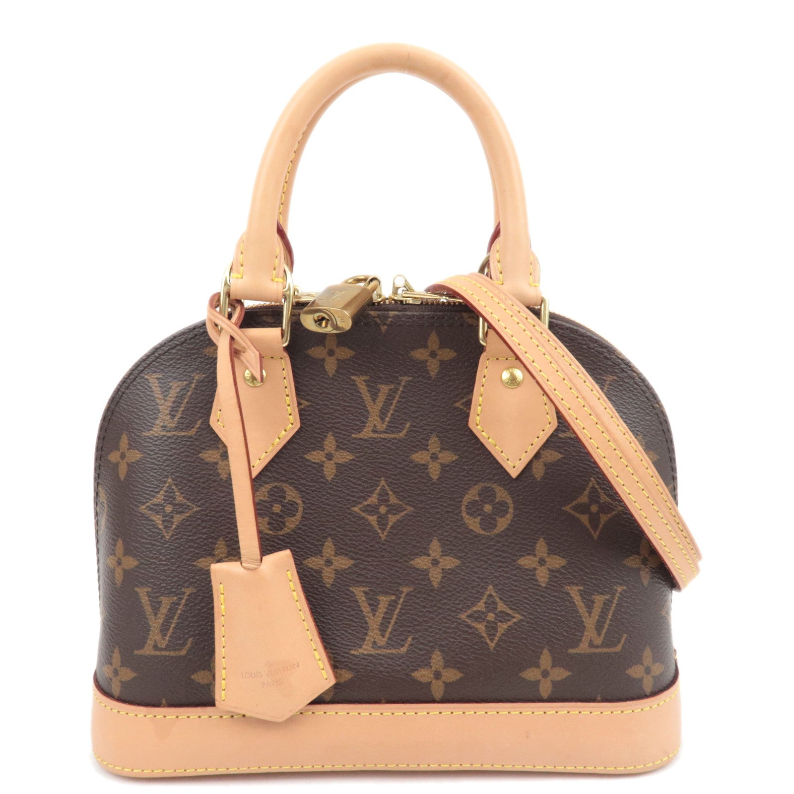 Louis Vuitton Monogram Alma BB 2Way Handbag M53152 SN4270 *Strap, Key Lock, Clochette84511