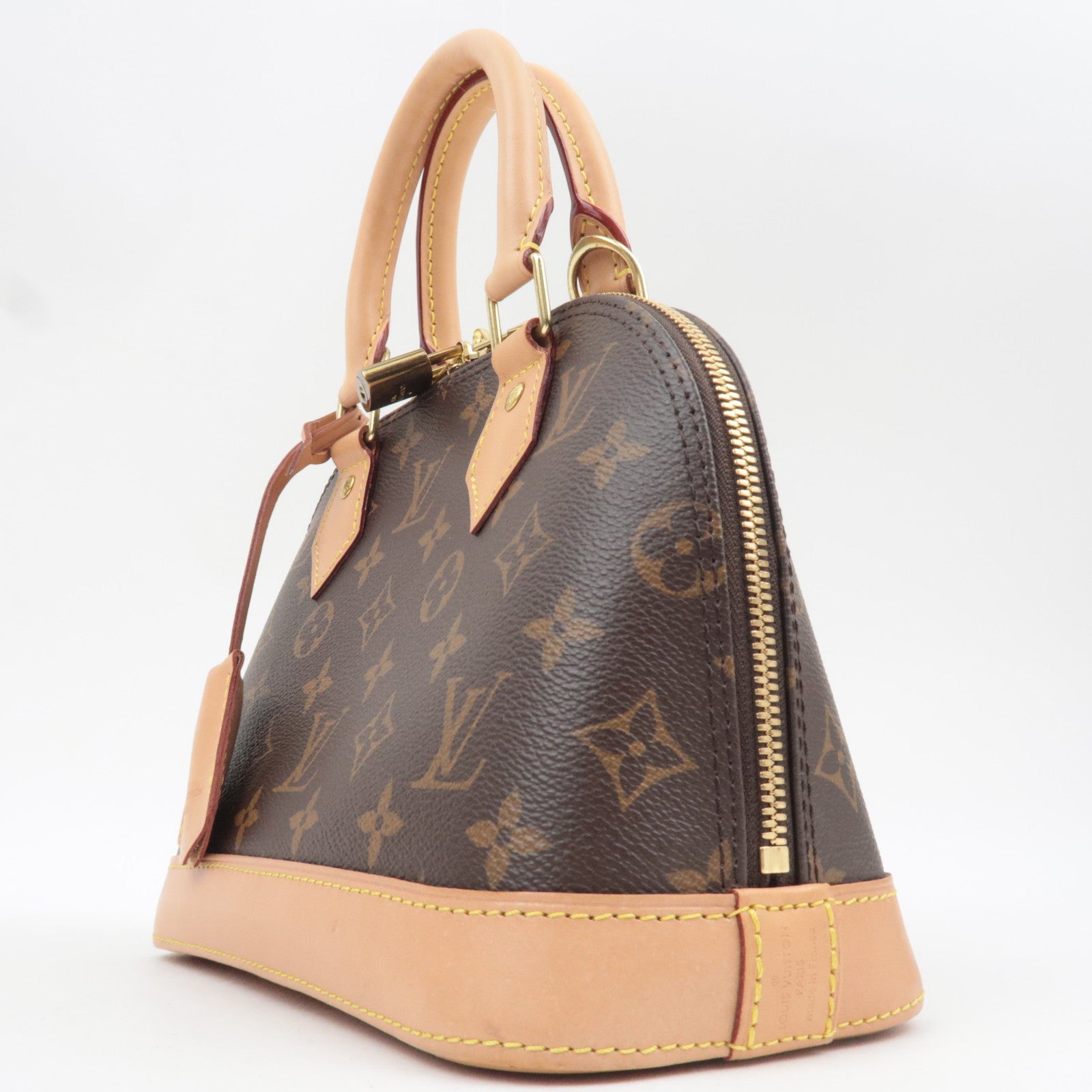 Louis Vuitton Monogram Alma BB 2Way Handbag M53152 SN4270 *Strap, Key Lock, Clochette