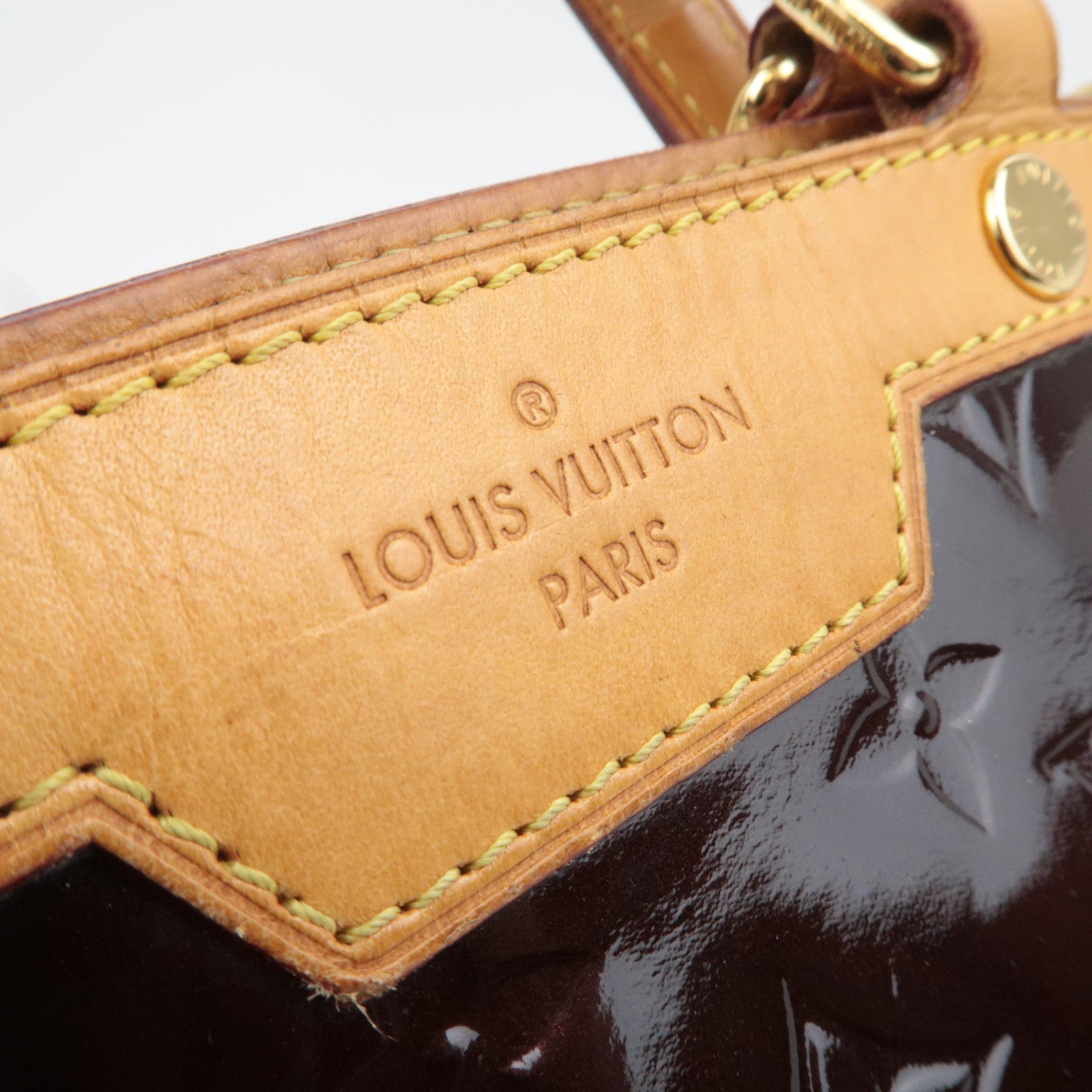 Louis Vuitton Monogram Vernis Brea MM 2Way Handbag Amarante M91690 AA0183 *Strap