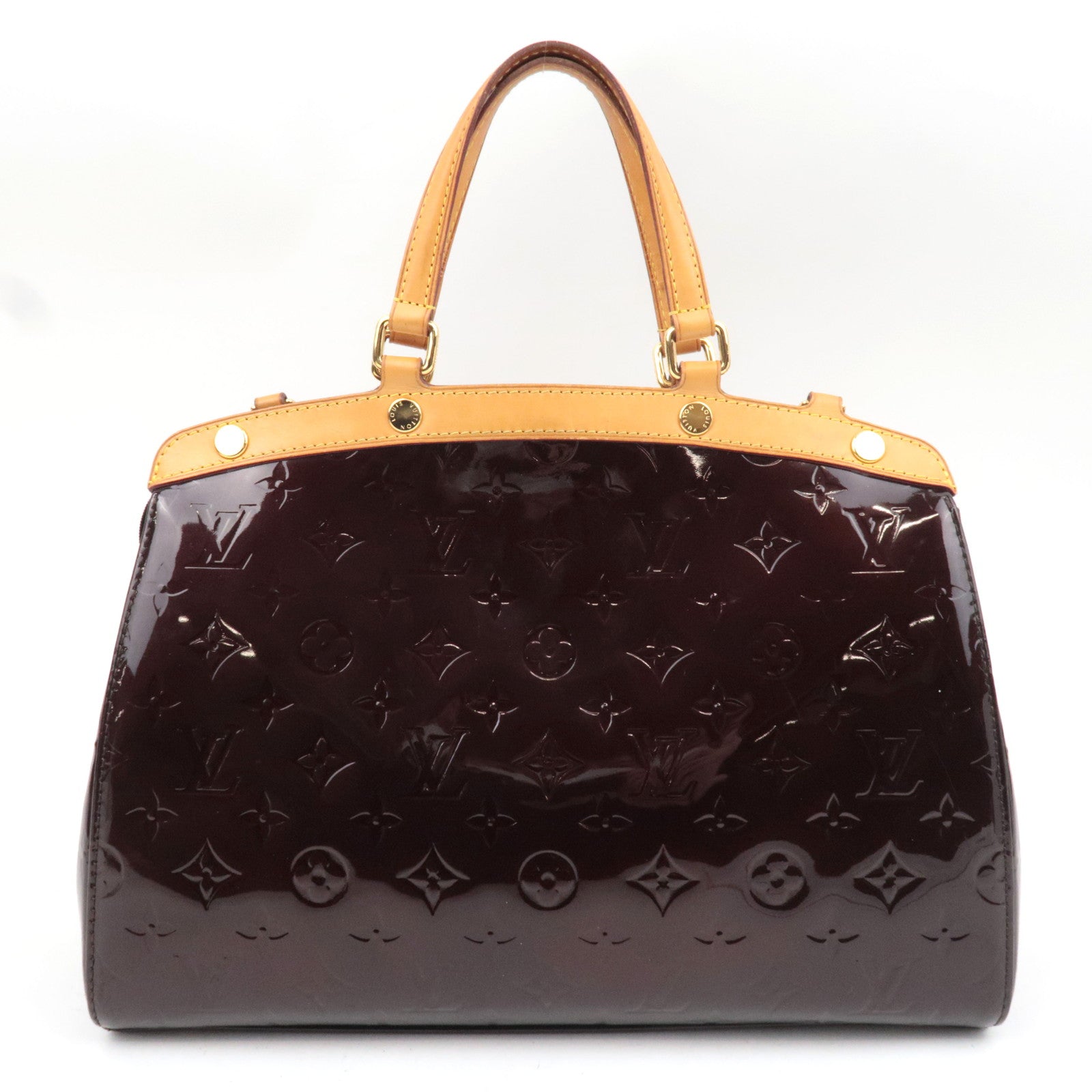 Louis Vuitton Monogram Vernis Brea MM 2Way Handbag Amarante M91690 AA0183 *Strap
