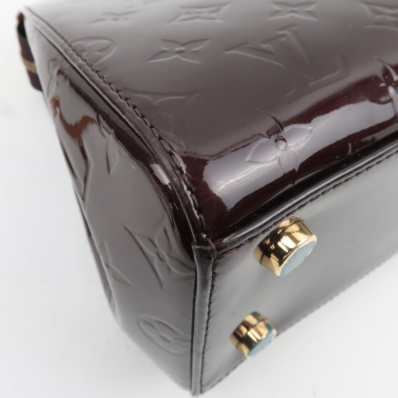 Louis Vuitton Monogram Vernis Brea MM 2Way Handbag Amarante M91690 AA0183 *Strap