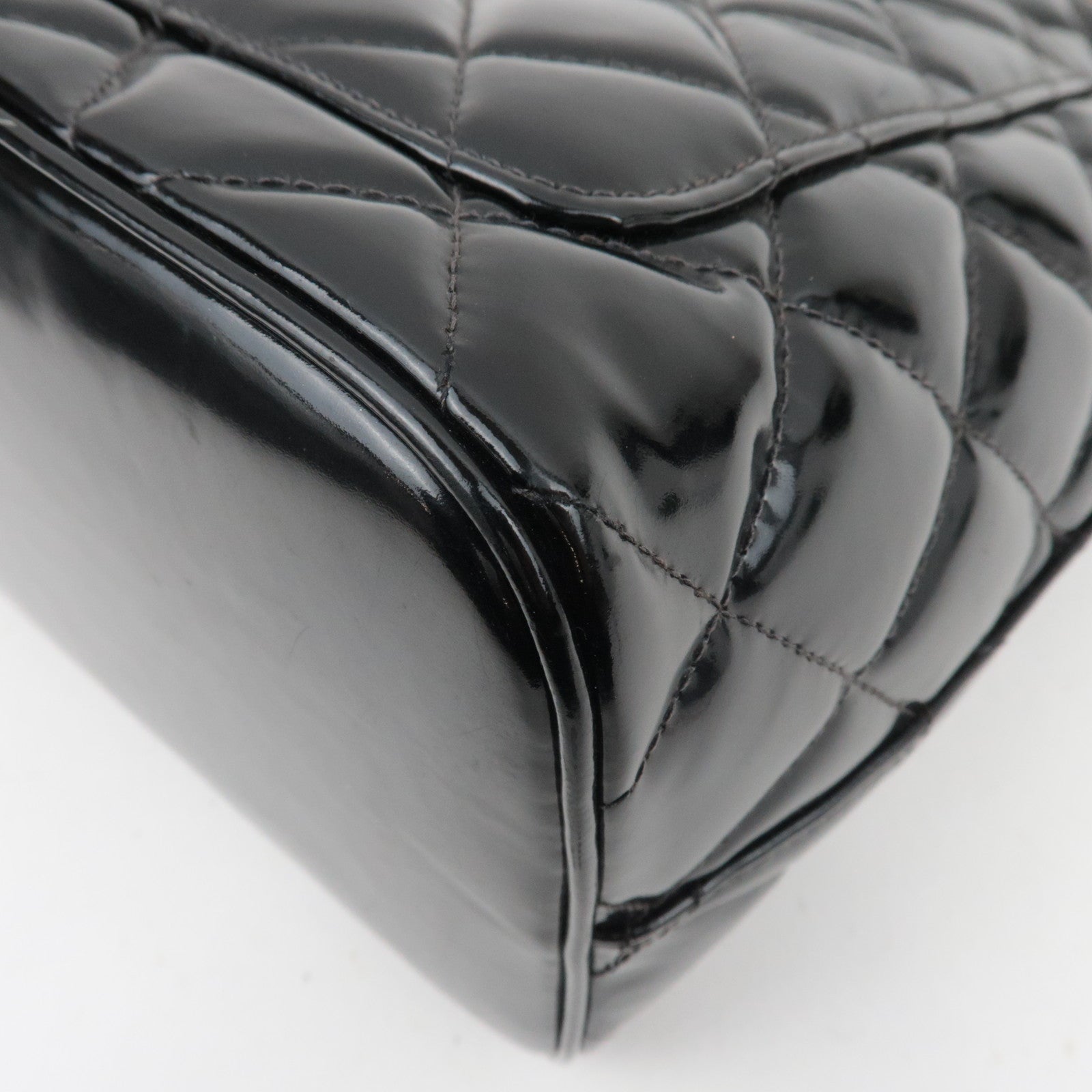 CHANEL Matelasse Patent Medallion Tote Bag Black A01804 7672867 *G card