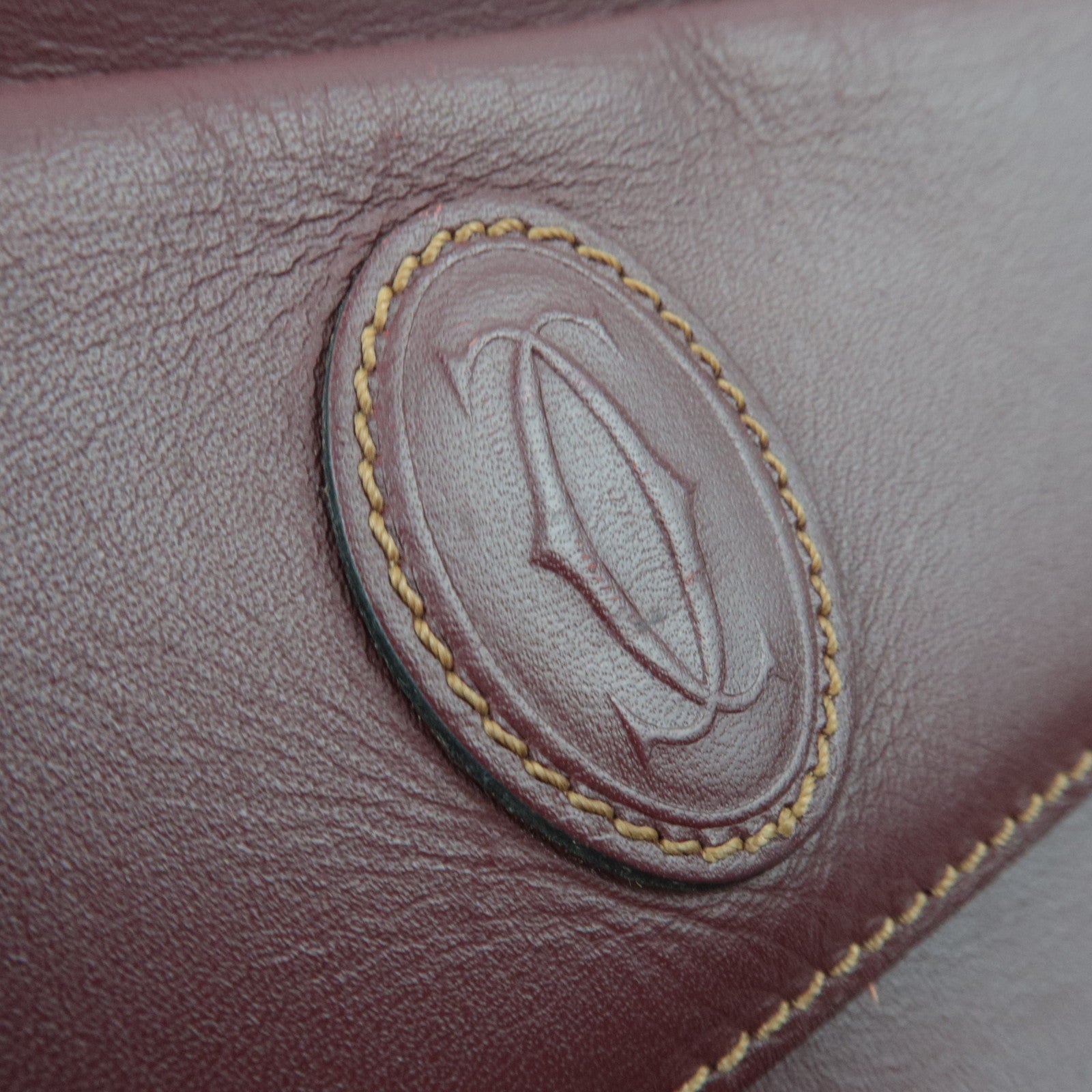 Cartier Must Line Leather Shoulder Bag Bordeaux *Dust bag