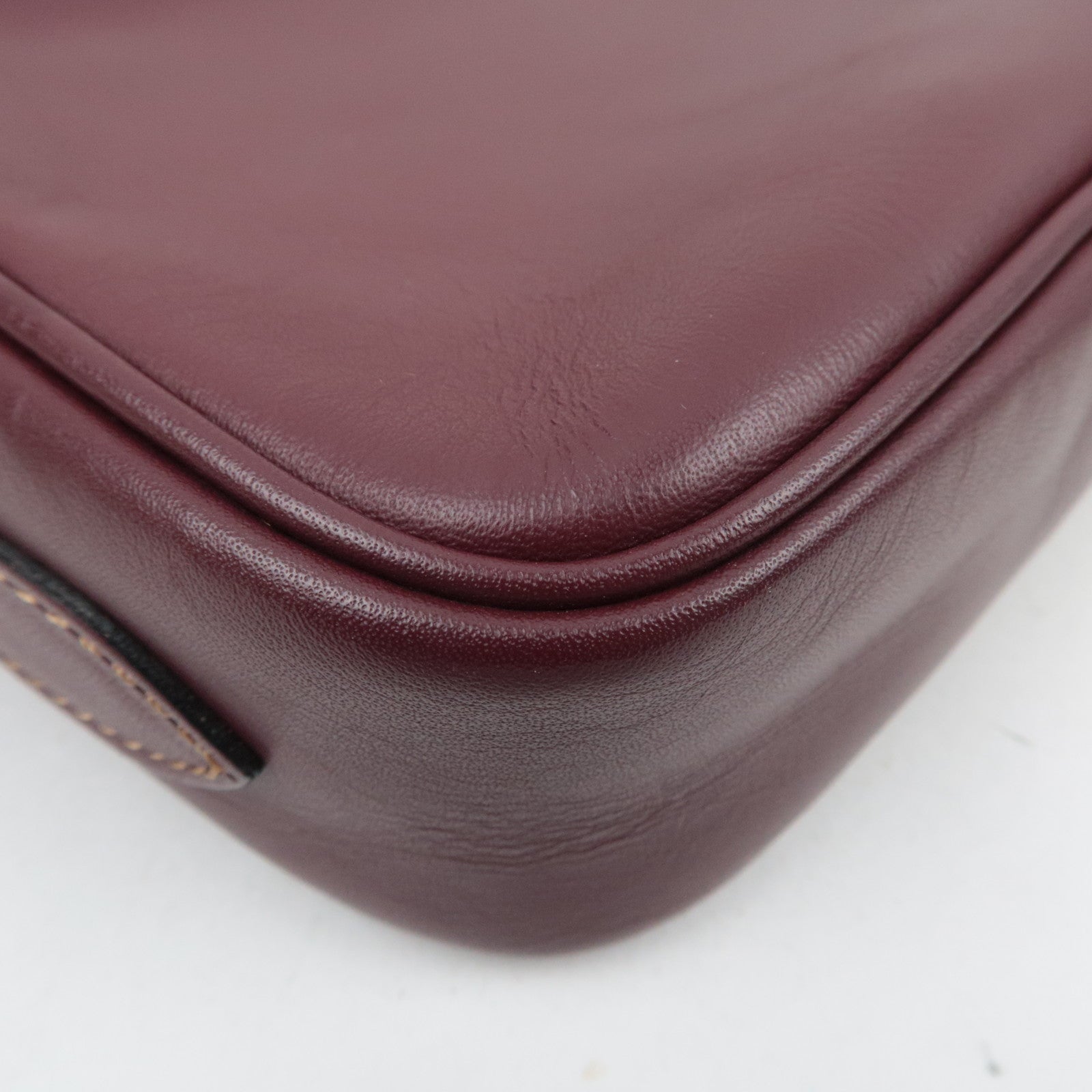 Cartier Must Line Leather Shoulder Bag Bordeaux *Dust bag