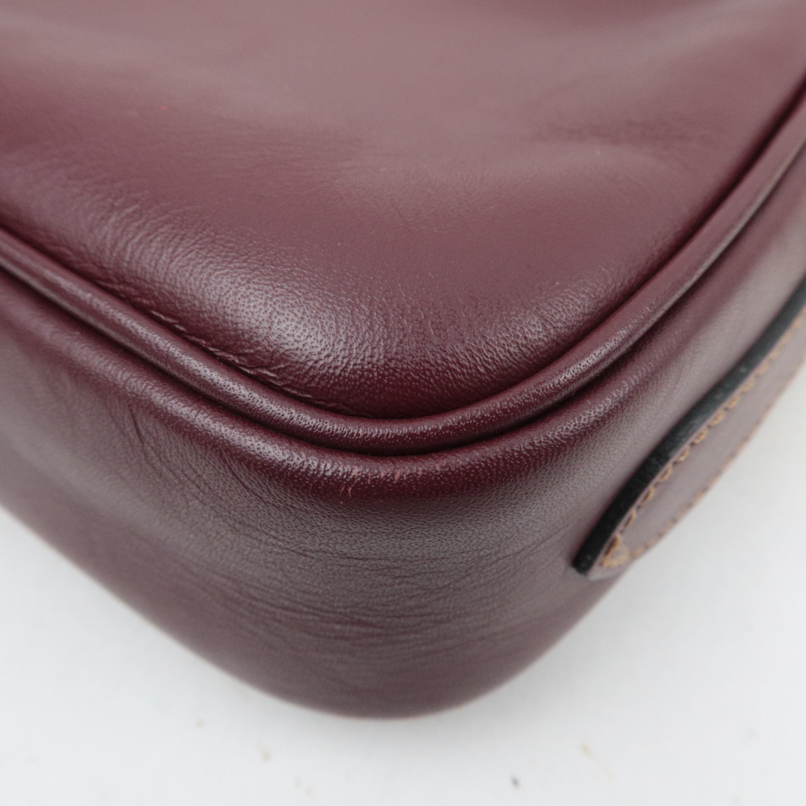 Cartier Must Line Leather Shoulder Bag Bordeaux *Dust bag