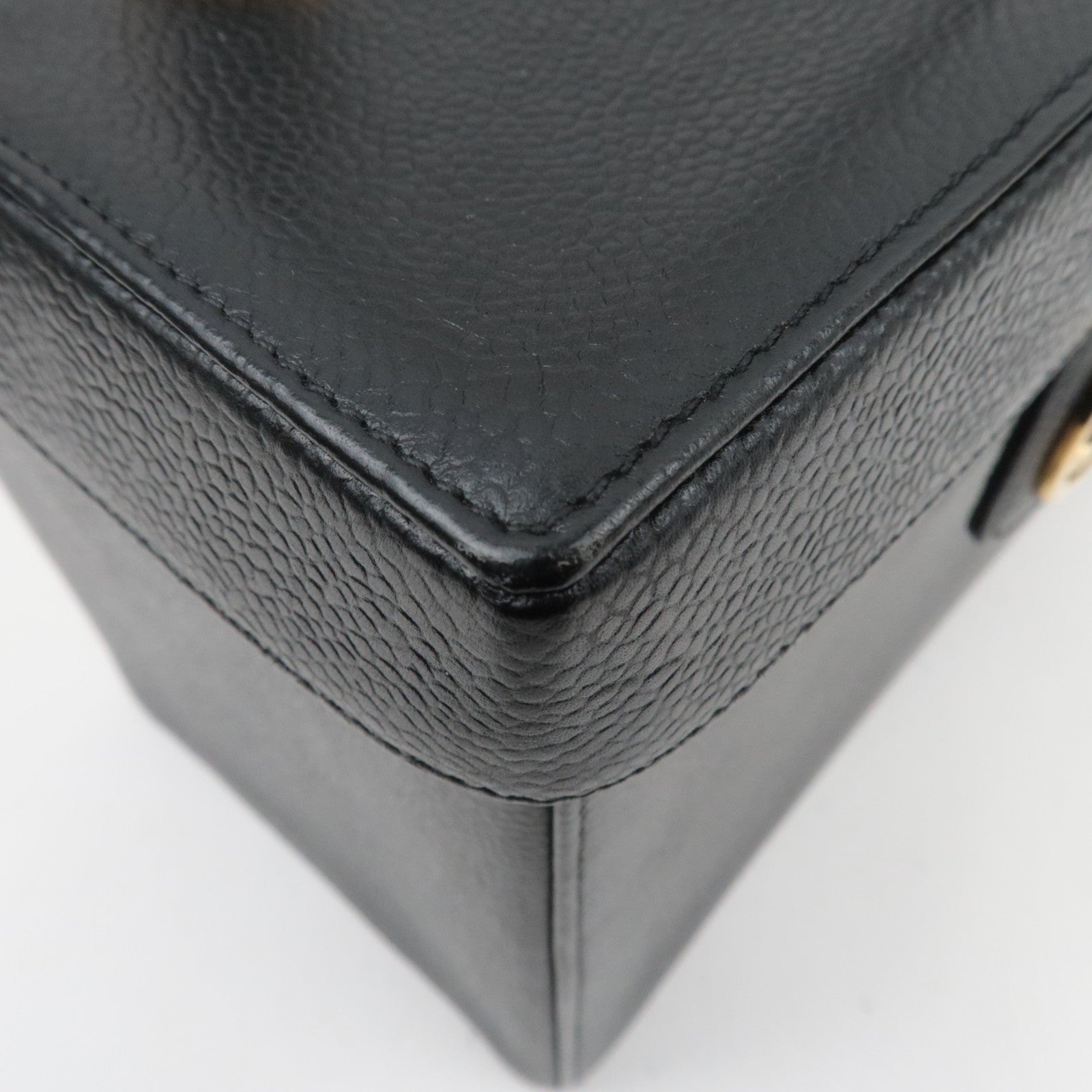 CHANEL Cocomark 2Way Vanity Bag Caviarskin Black A01999 *Dust bag, Strap, G card