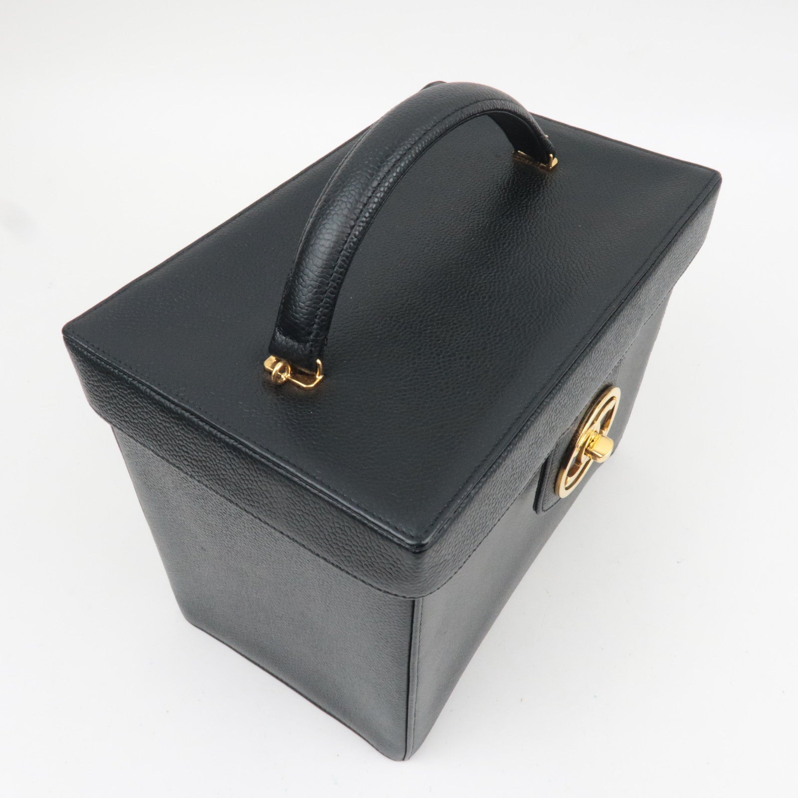 CHANEL Cocomark 2Way Vanity Bag Caviarskin Black A01999 *Dust bag, Strap, G card