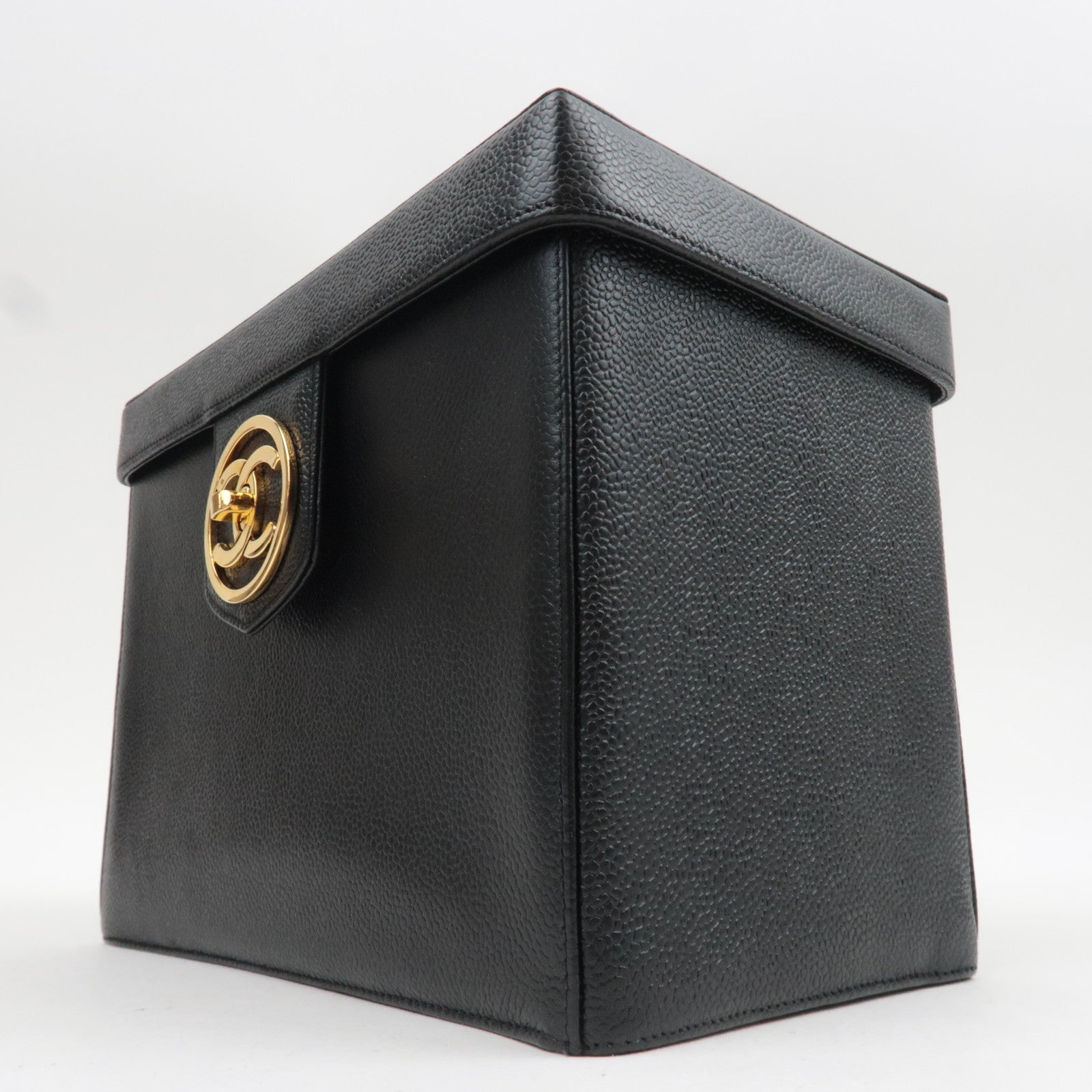 CHANEL Cocomark 2Way Vanity Bag Caviarskin Black A01999 *Dust bag, Strap, G card