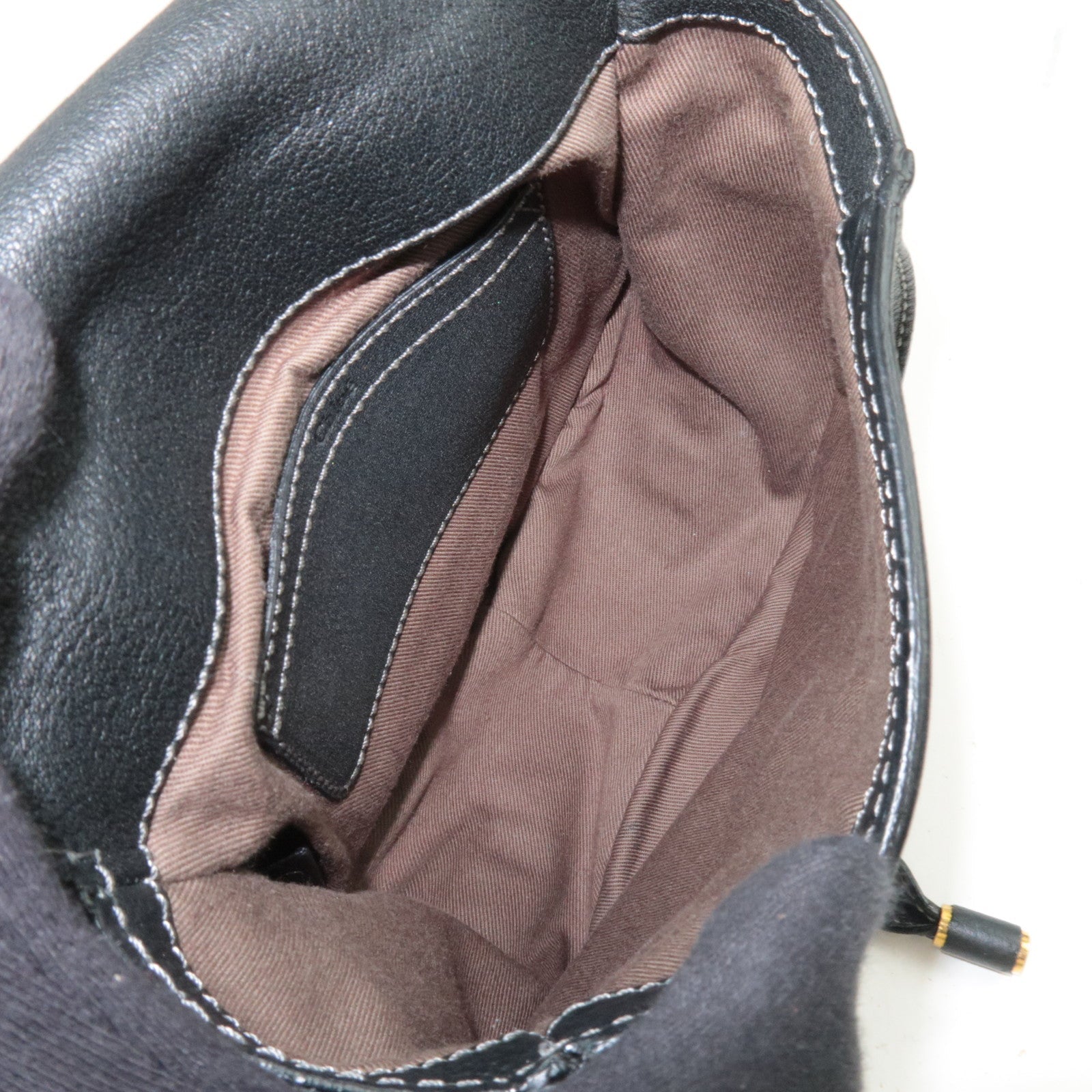 Chloe Marcy Small Leather Saddlebag Shoulder Bag Black *Dust bag