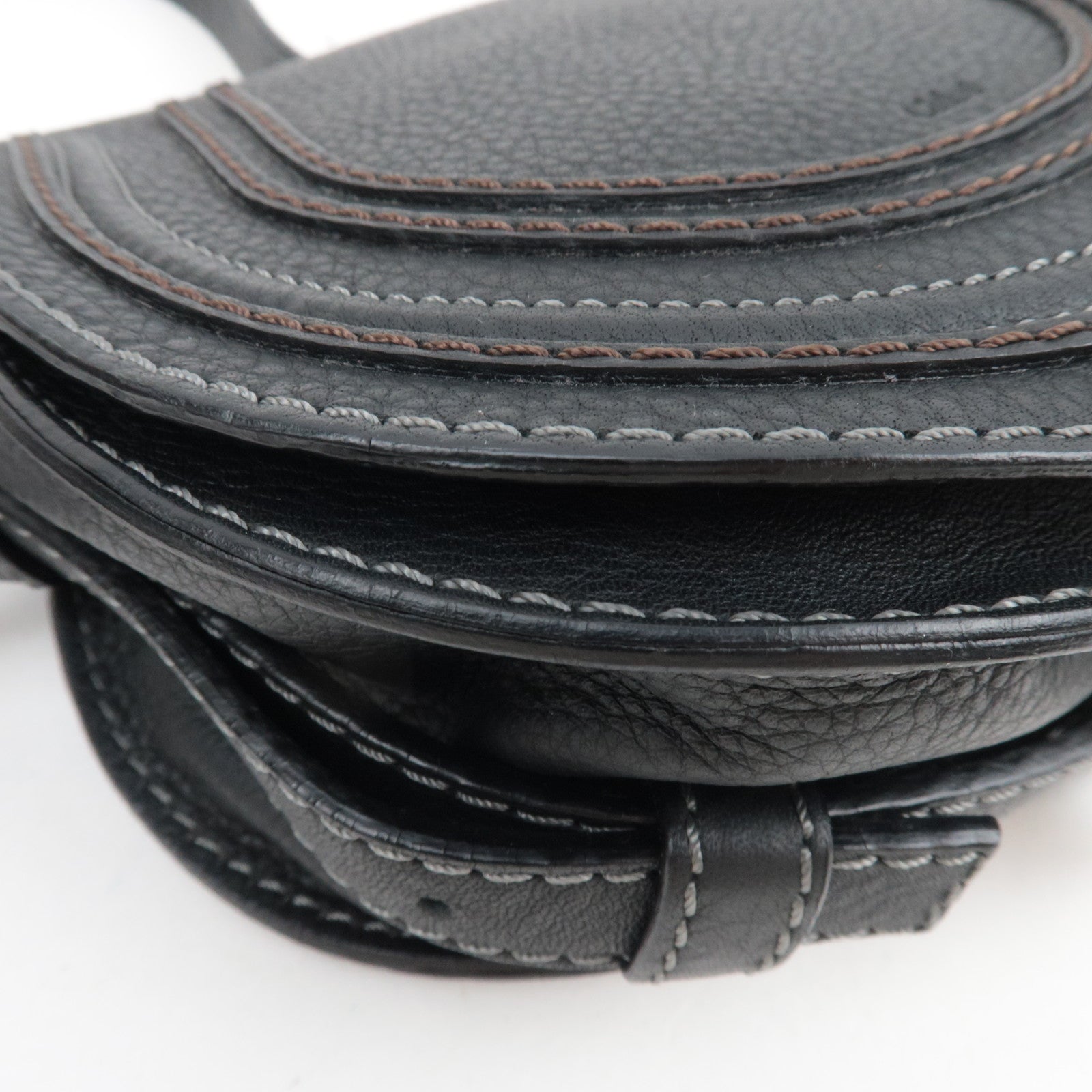 Chloe Marcy Small Leather Saddlebag Shoulder Bag Black *Dust bag