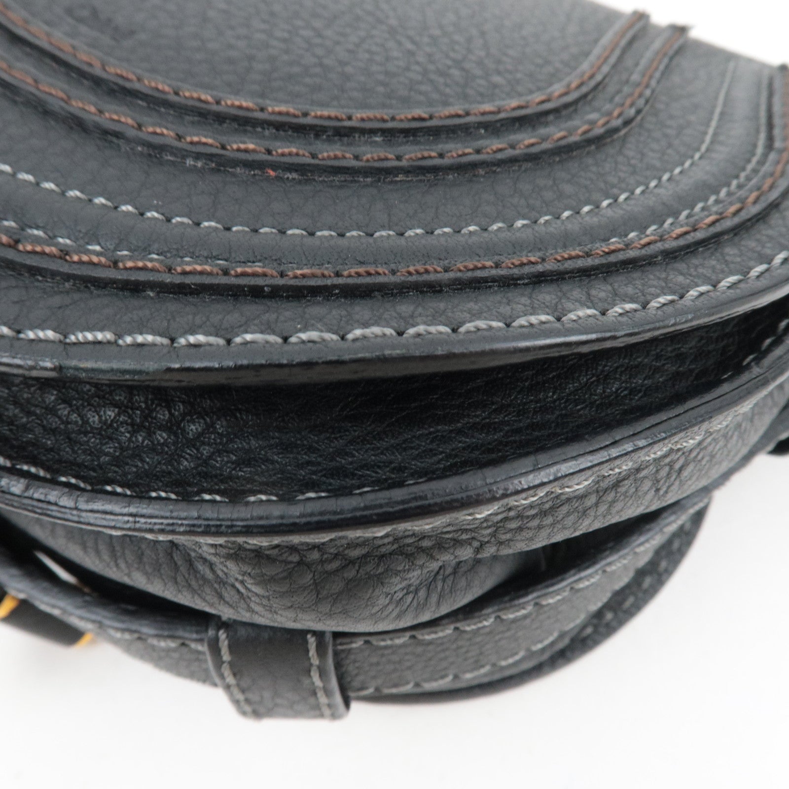 Chloe Marcy Small Leather Saddlebag Shoulder Bag Black *Dust bag