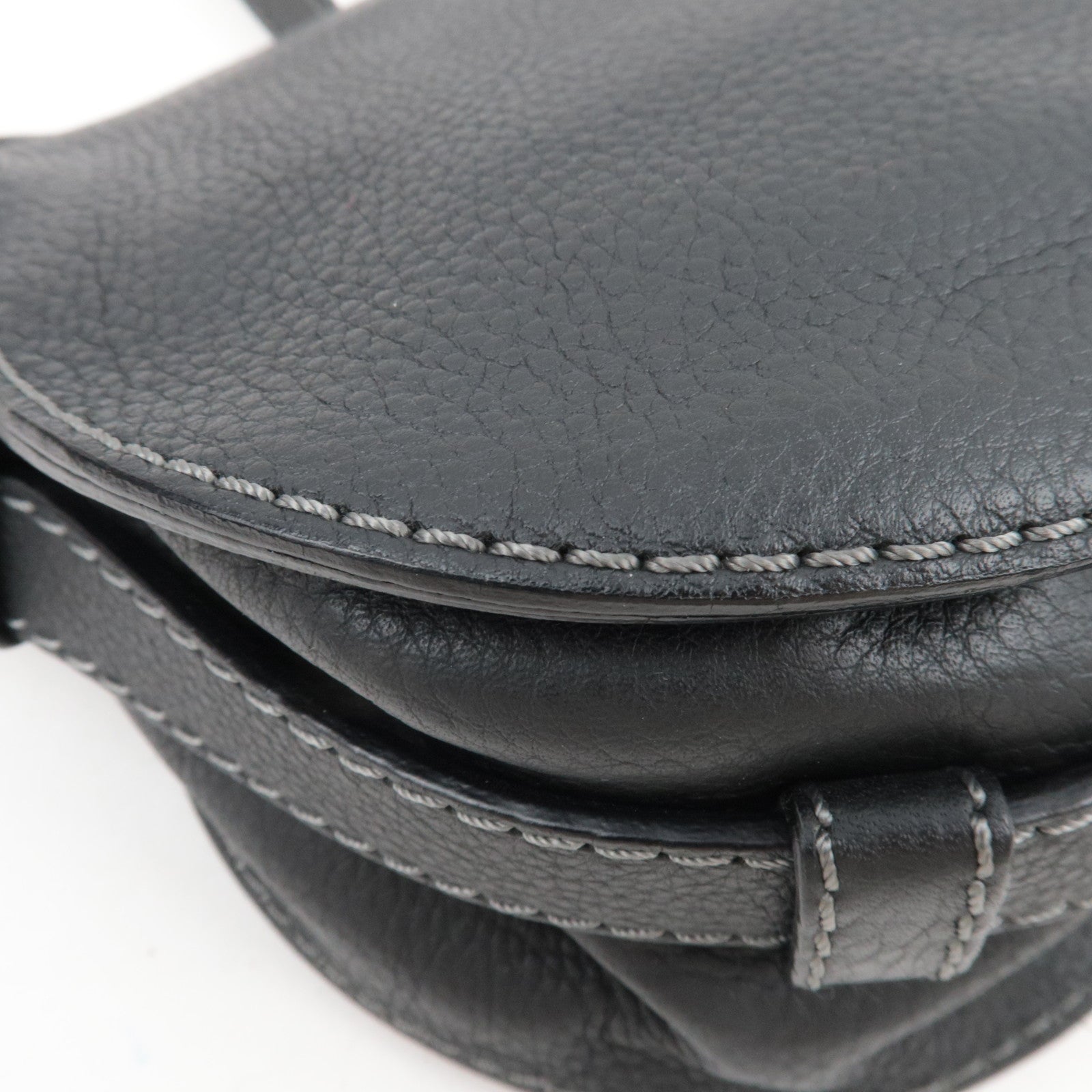 Chloe Marcy Small Leather Saddlebag Shoulder Bag Black *Dust bag