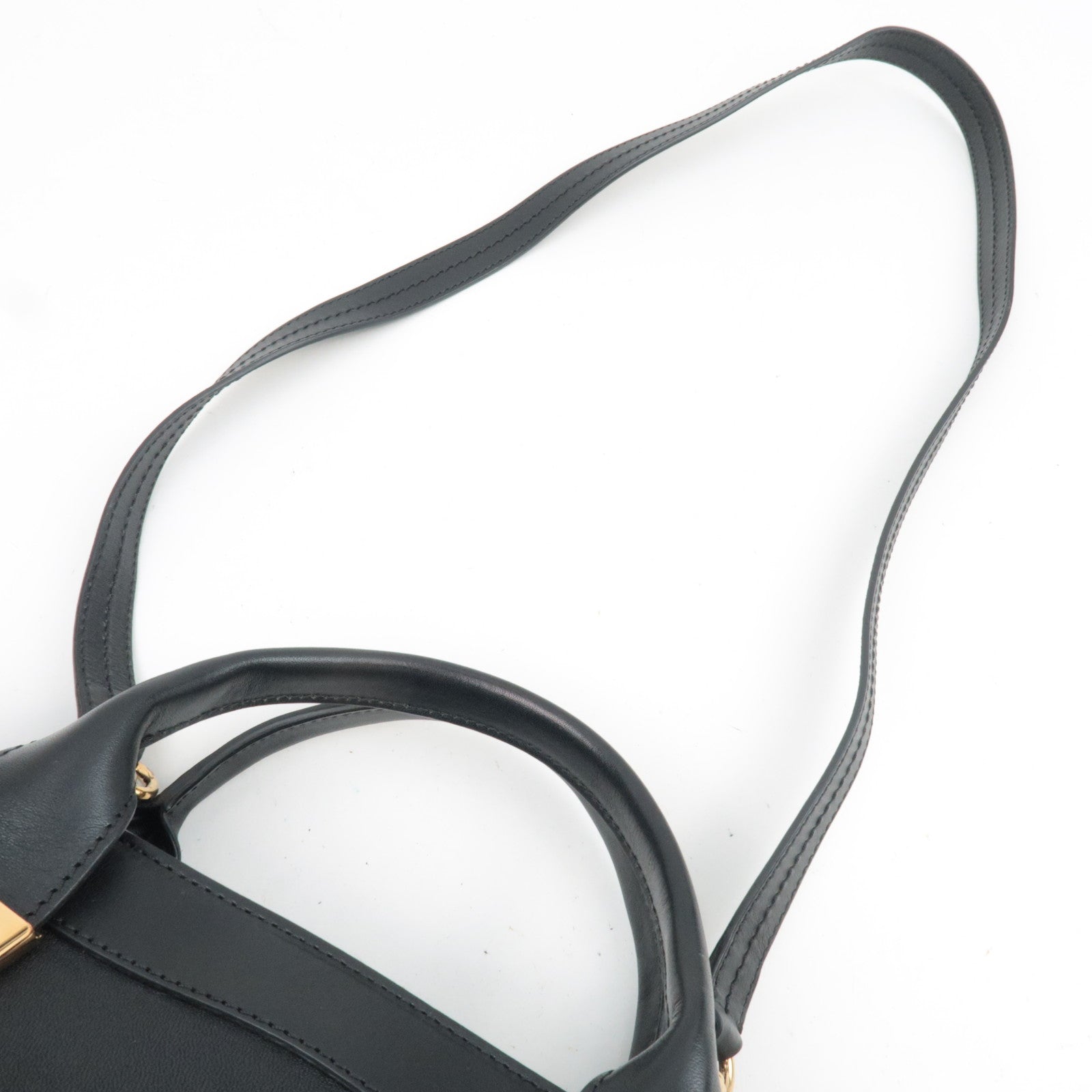 Chloe Little Alice 2Way Leather Shoulder Bag Black *Strap